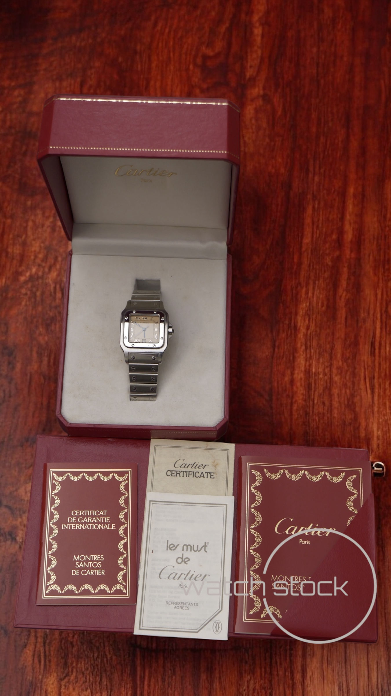 Cartier santos galbe 29x41mm ref.987901 must de cartier quarz
