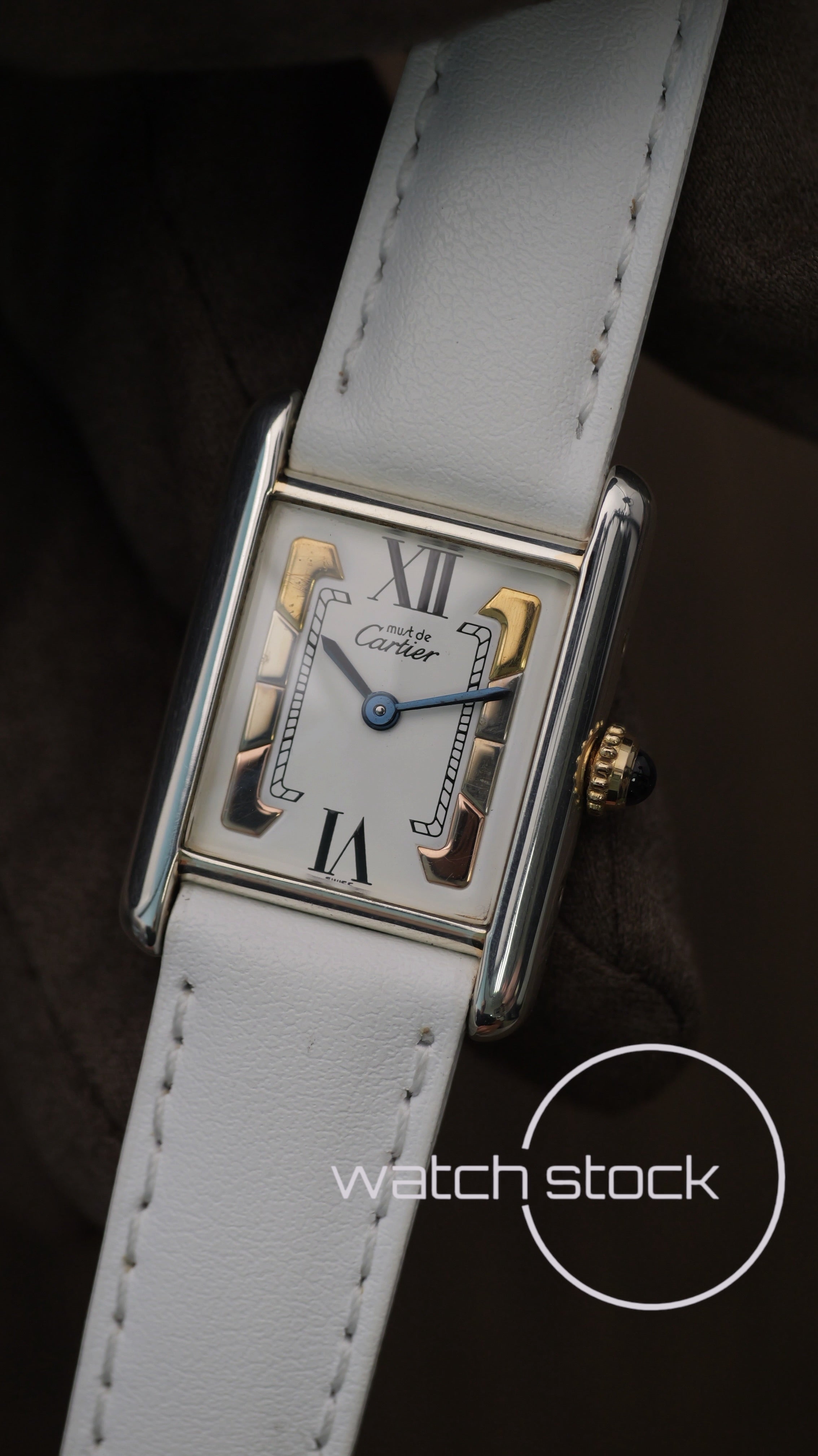 Cartier tank vermeil argent plaque gold ref.1613 tg.3
