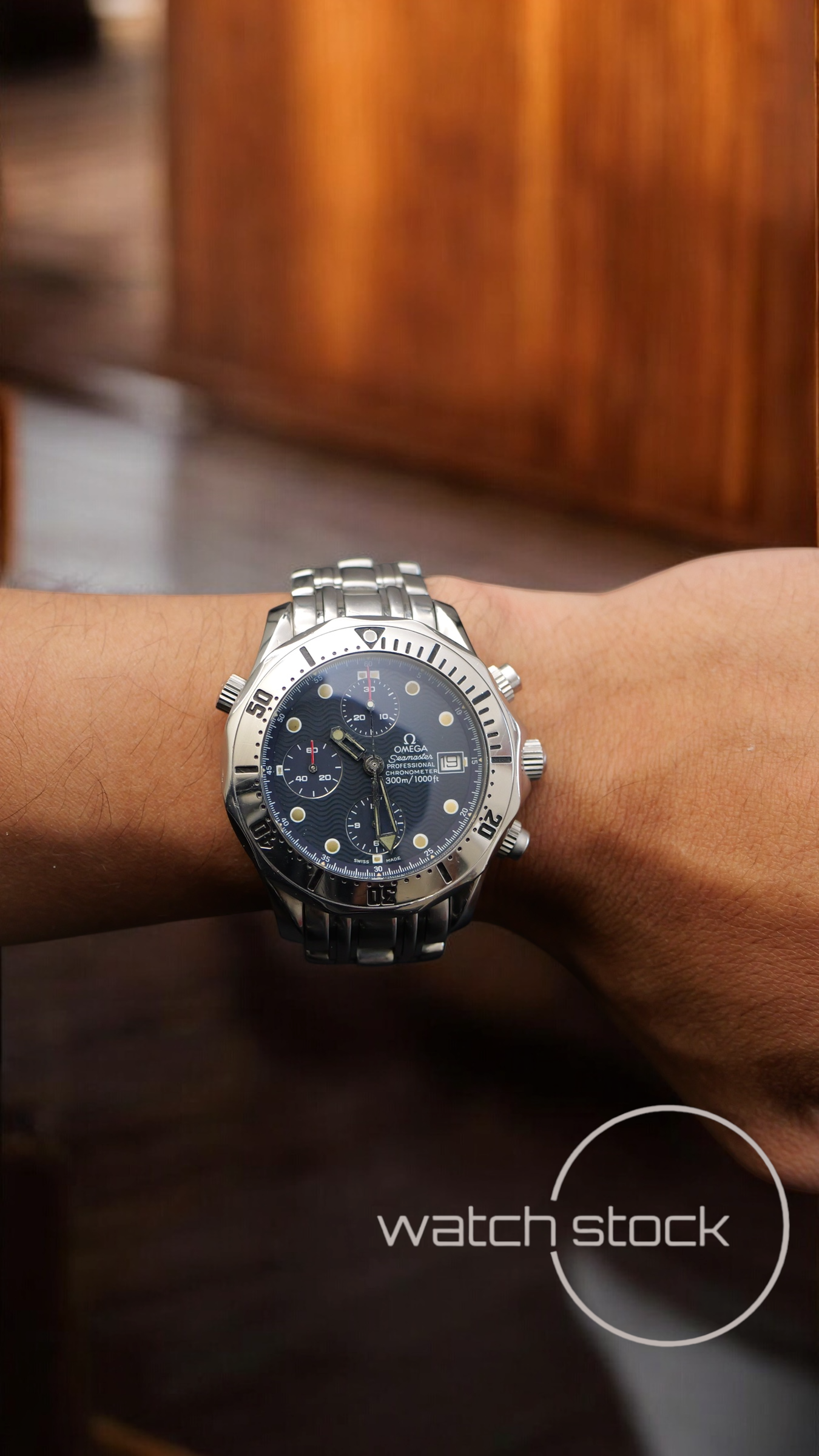 Omega seamaster 300m Chrono 41mm ref.178.0504 blue Revisionato