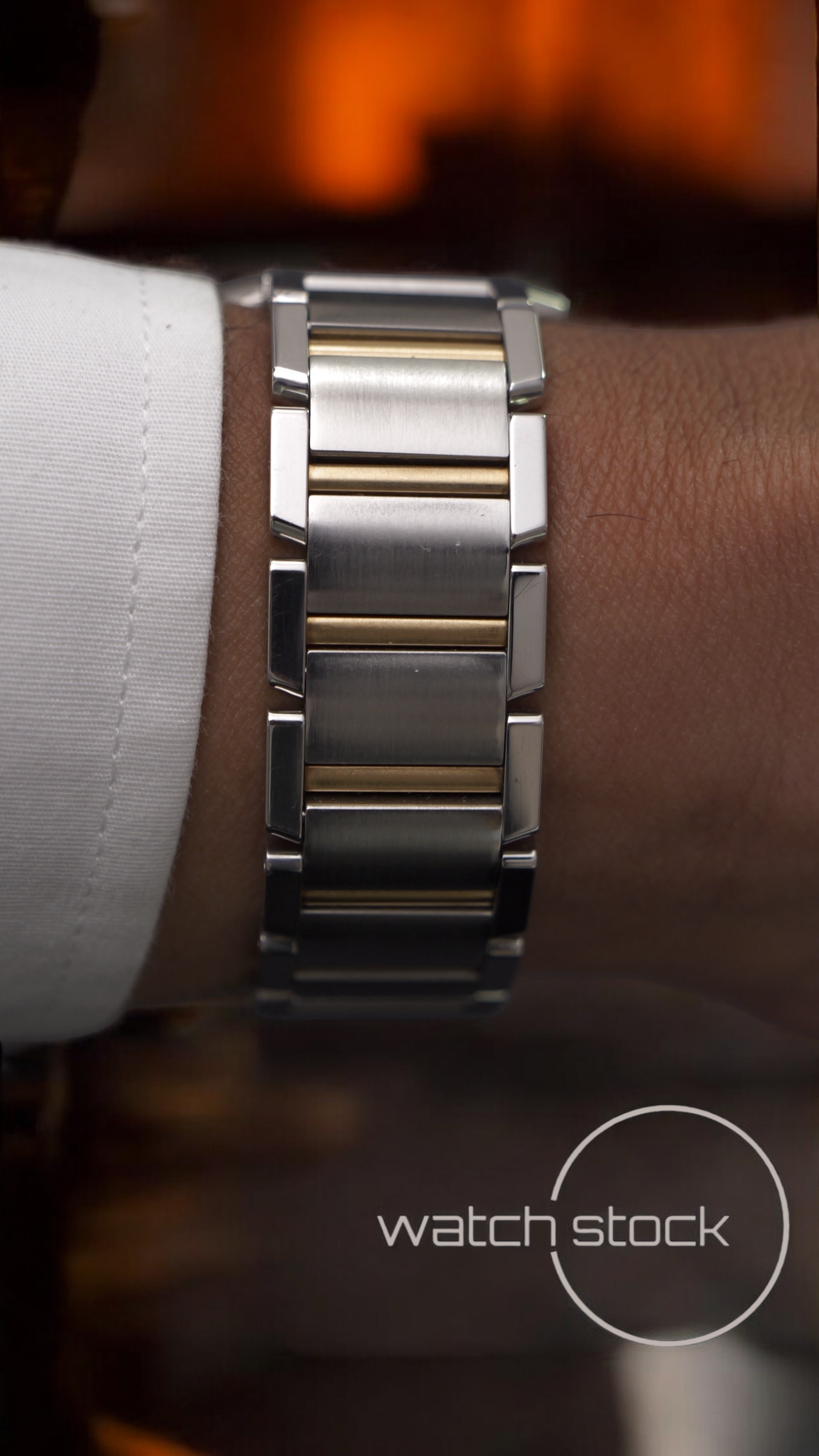 Cartier tank francaise acc. Or. ref.2465 29x30mm quarz