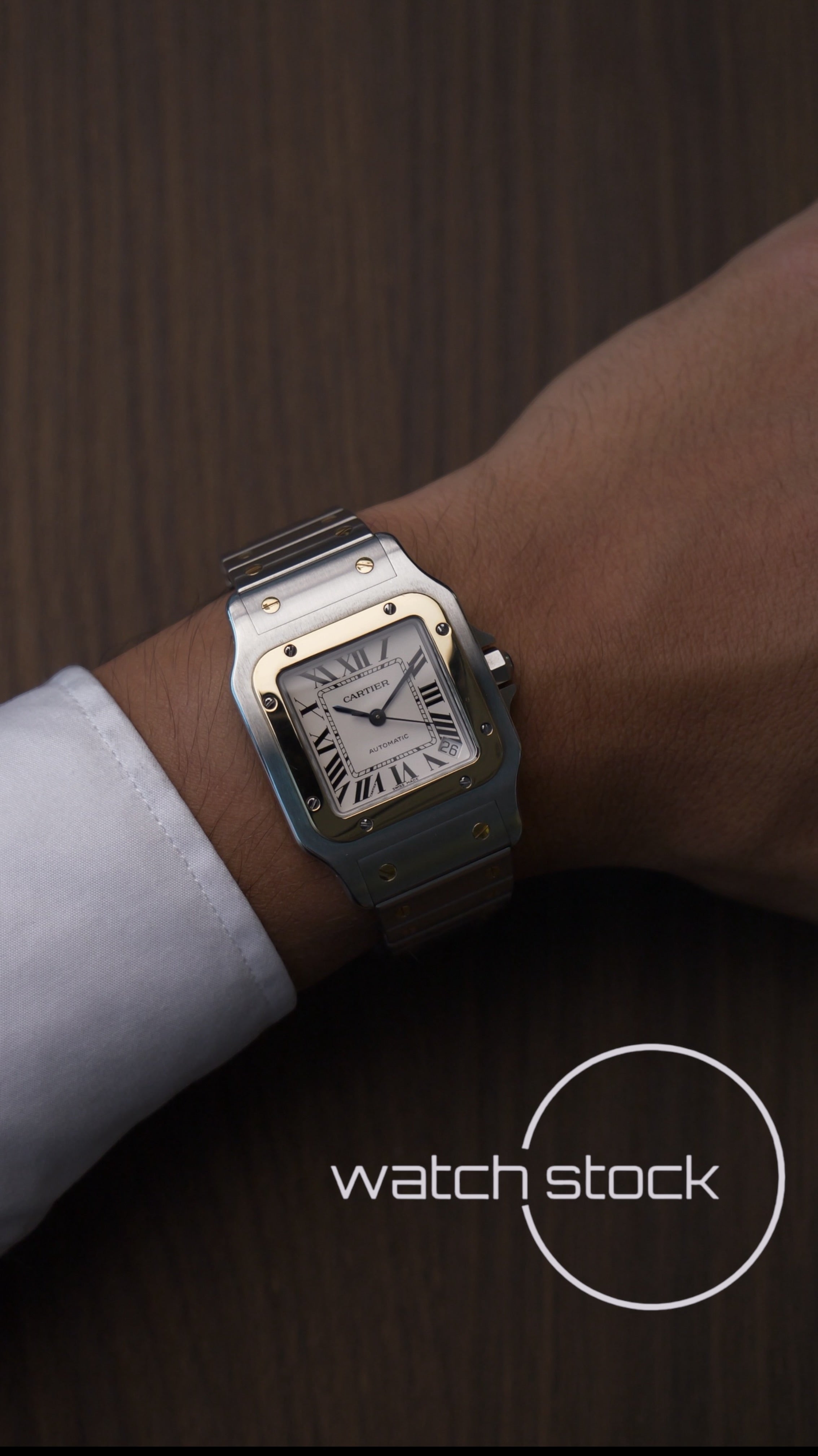 Cartier santos galbee XL Gold Steel ref.2823 Automatic 32x45mm