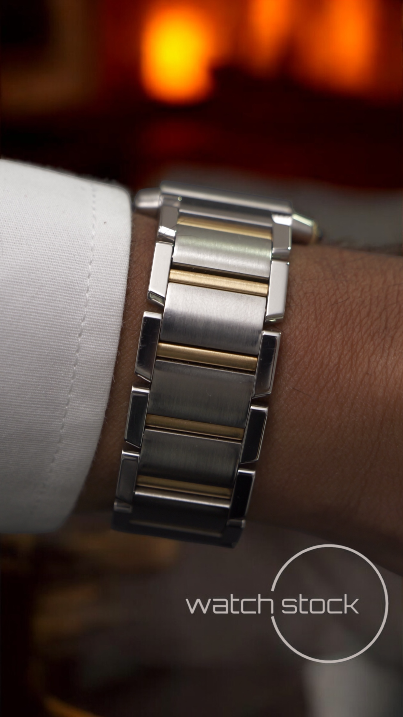 Cartier tank francaise acc. Or. ref.2465 29x30mm quarz