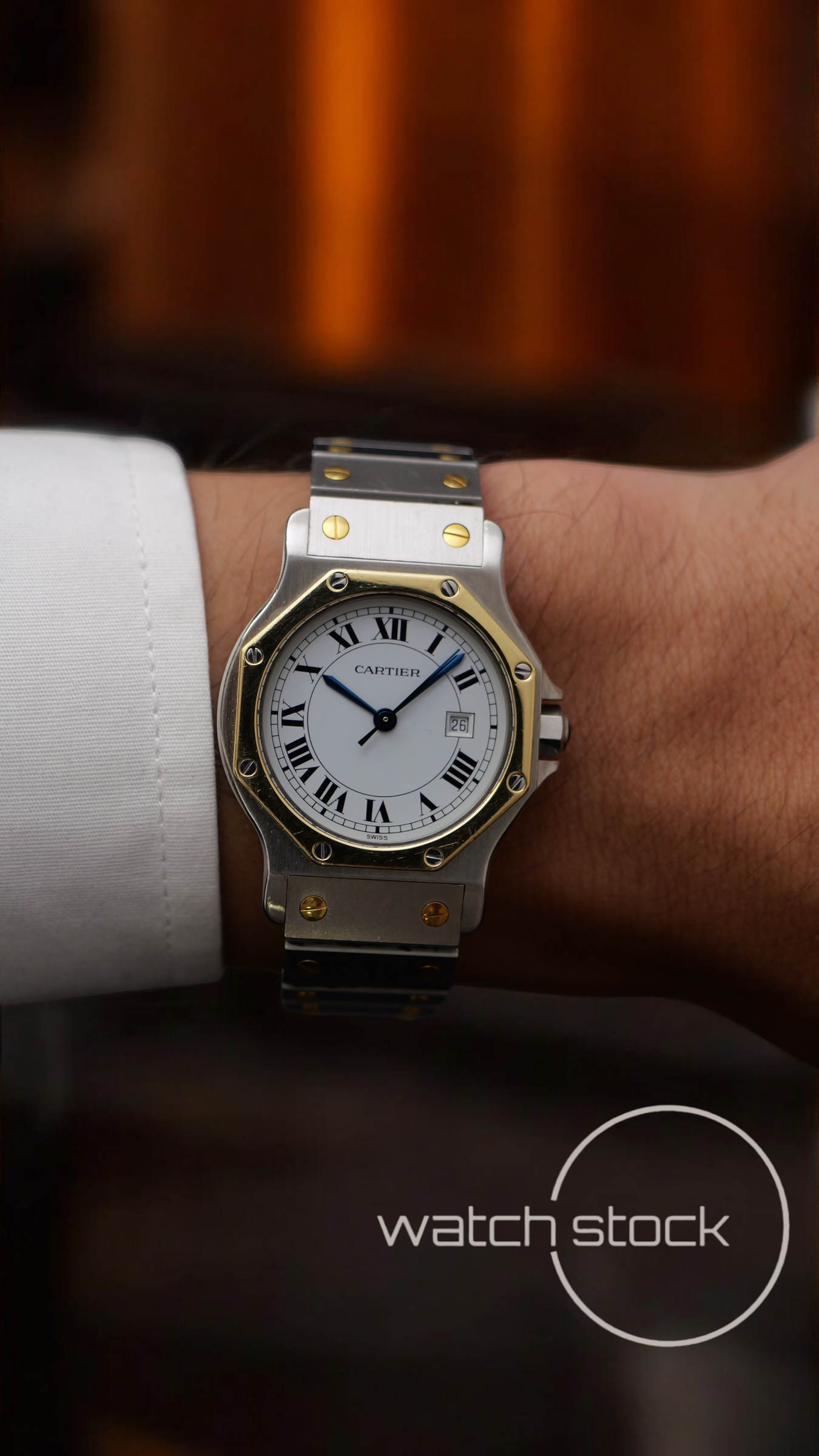 Cartier santos Octagon 30mm (Large) men santos de cartier 2966 Automatic