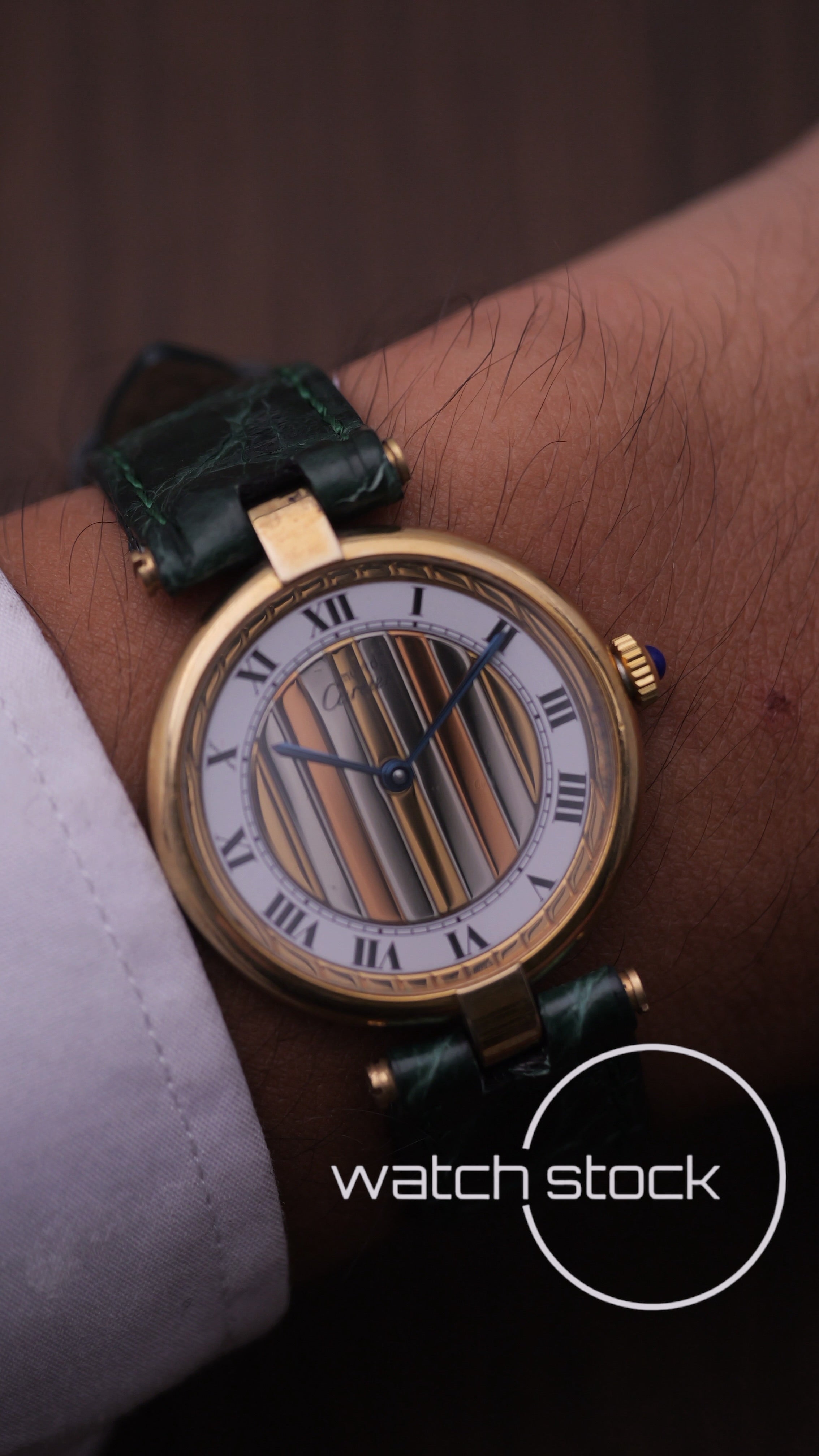 Cartier Vendome 30mm Trinity dial anno 1980