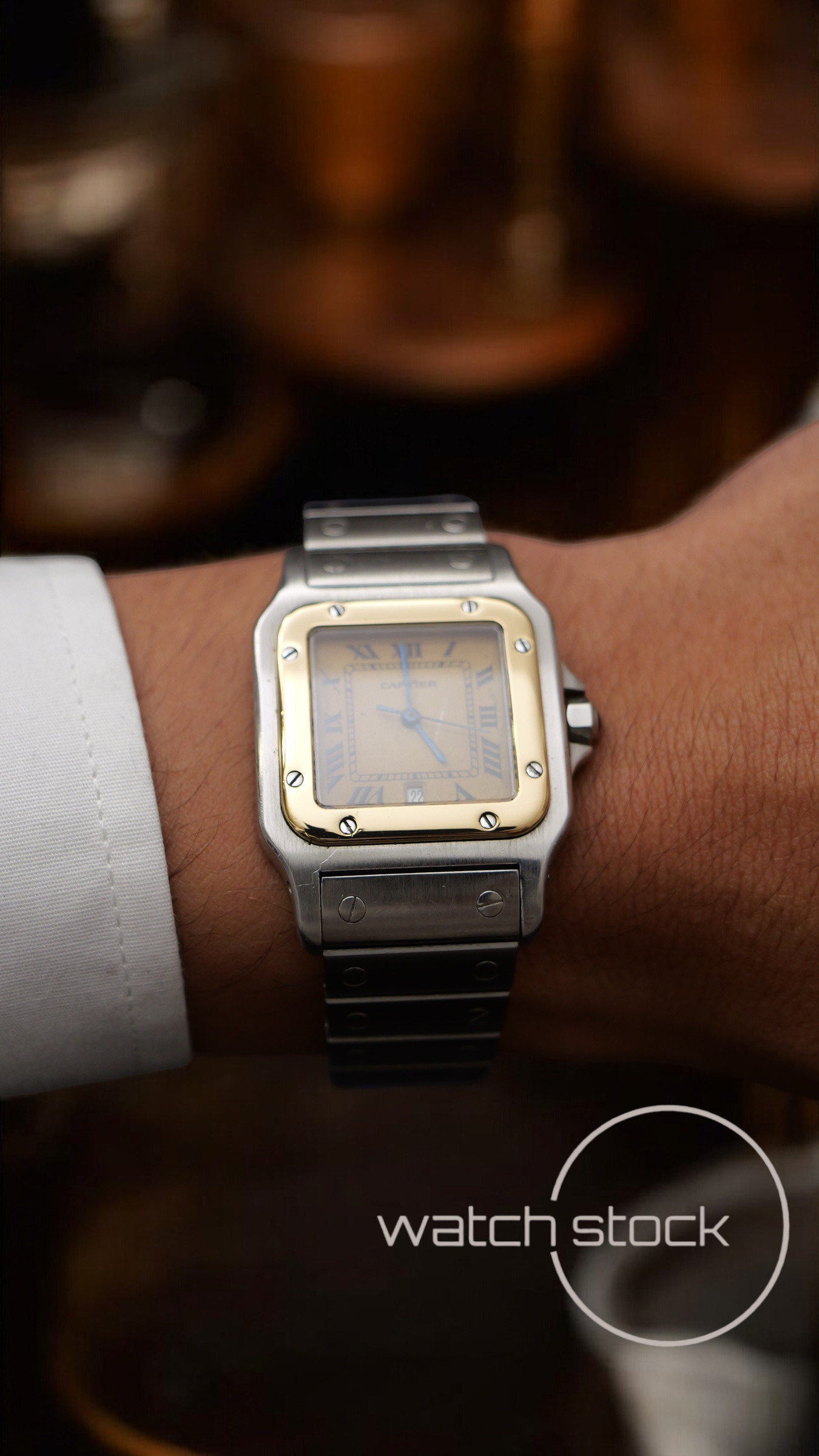 Cartier santos galbe 29x41mm Ref. 187901 must de cartier quarz