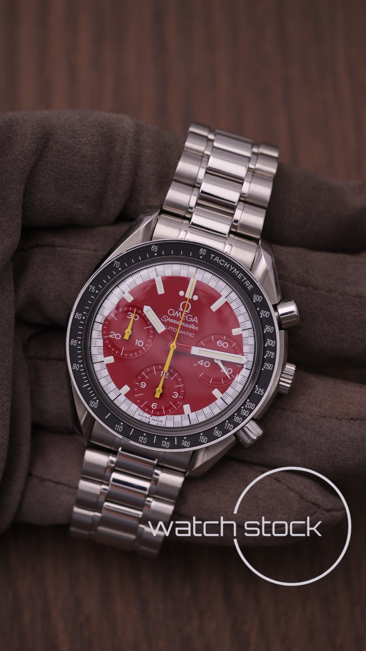 Omega speedmaster Schumacher reduced red dial ref. 175.0032 39mm automatic 1995