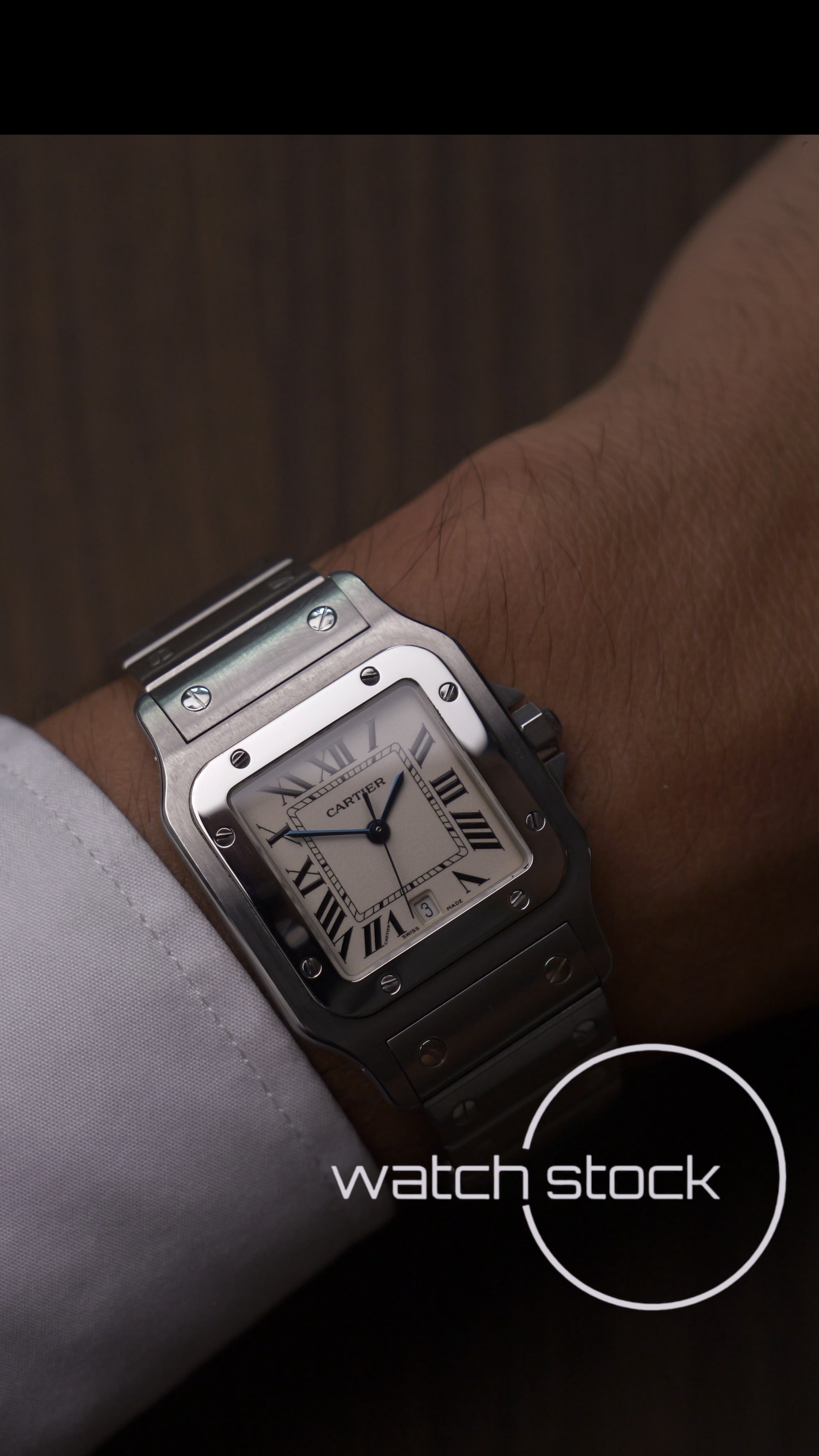 Cartier santos galbee Full set 1564 men quartz 29x41mm