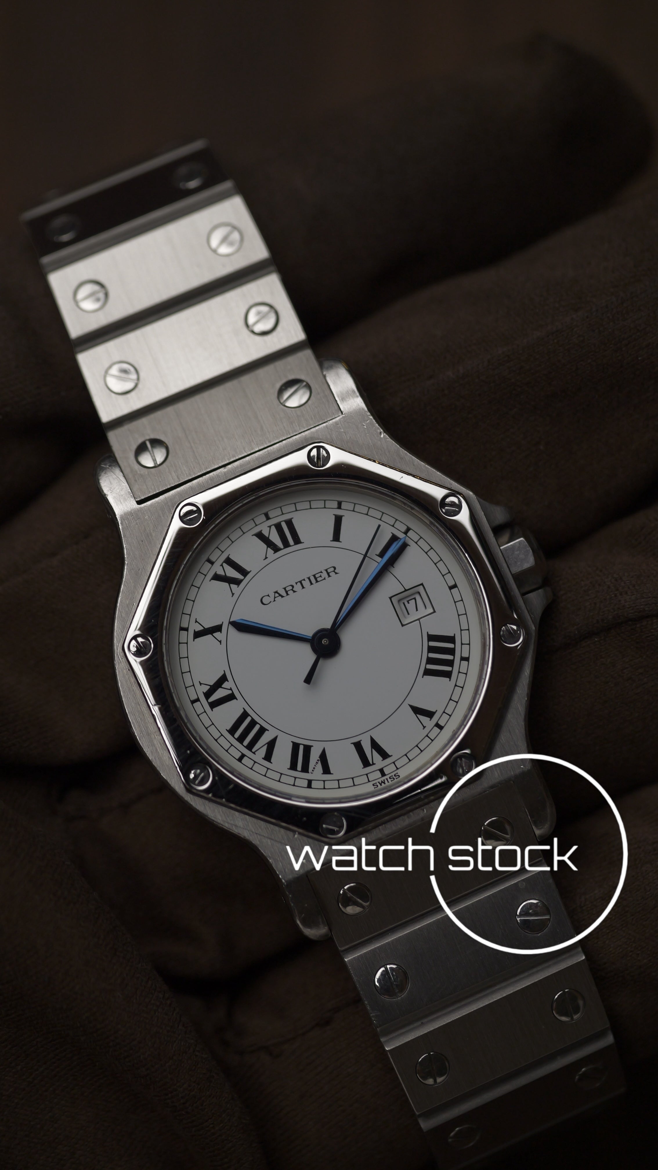 Cartier santos Octagon 30mm Large men ref.2966 Automatic