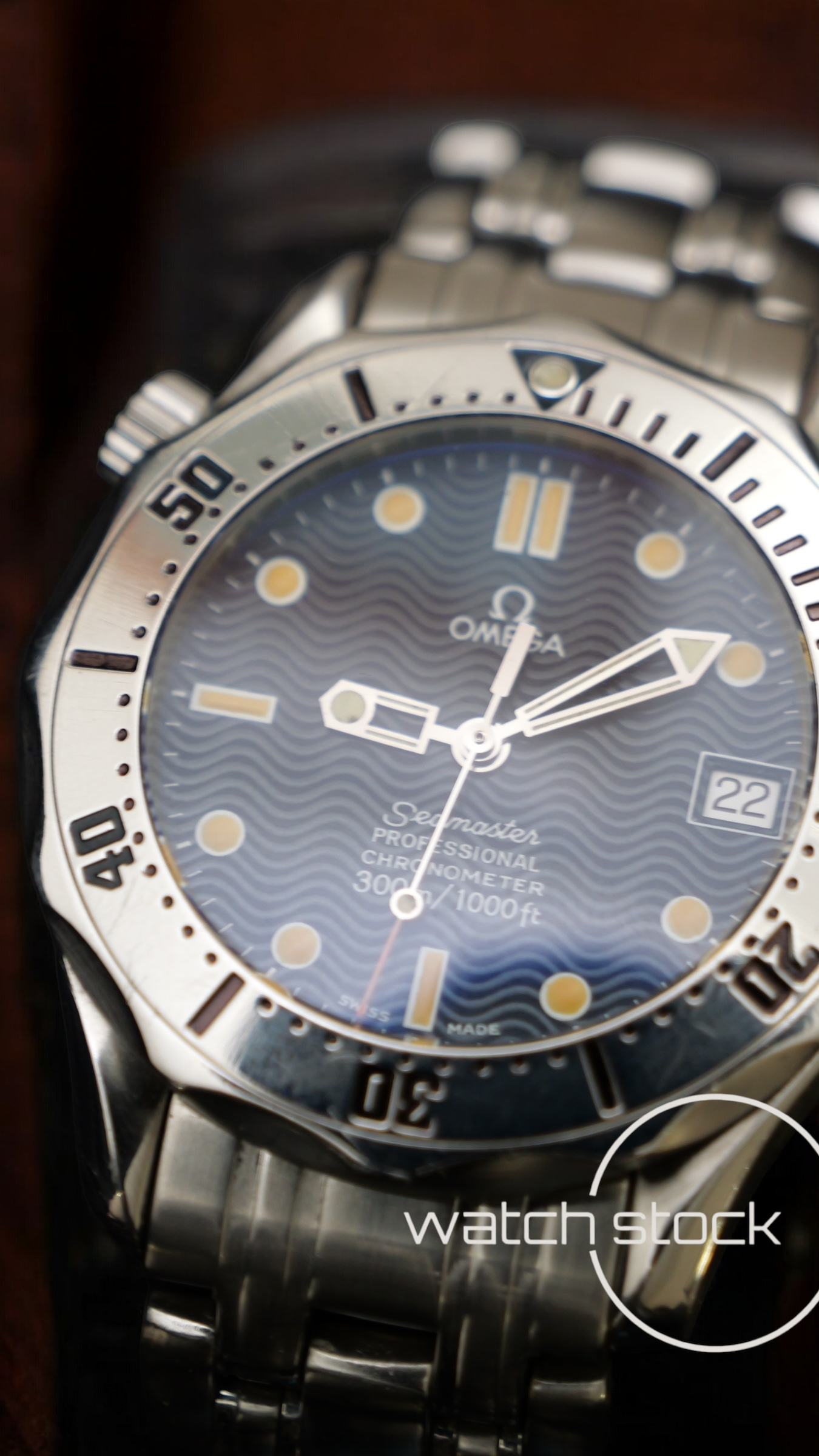 Omega seamaster 300m automatic 36mm blue dial ref. 168.1502