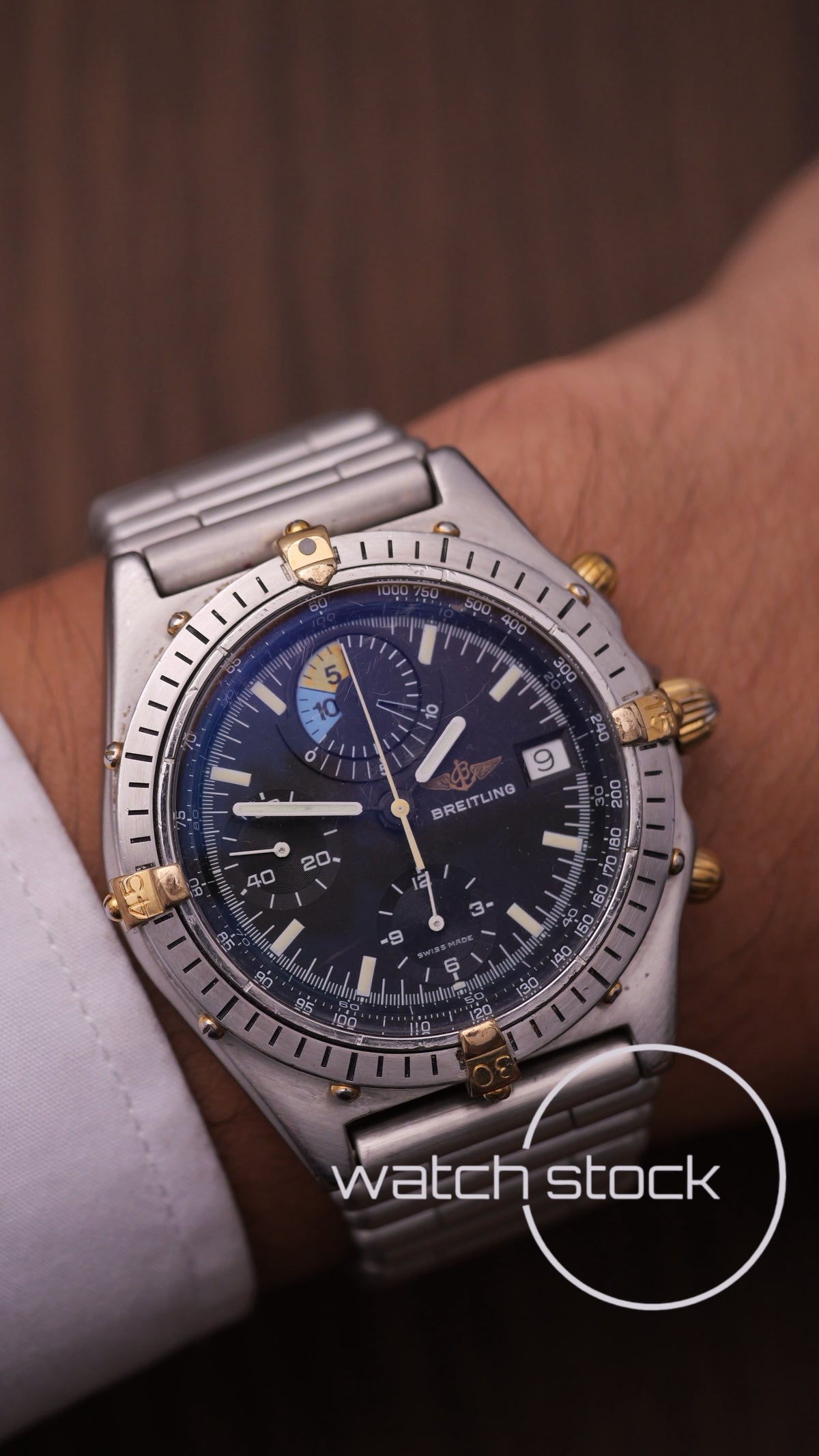 Breitling chronomat Yachting regatta black dial ref.81.950 bracciale a cartucciera + Box