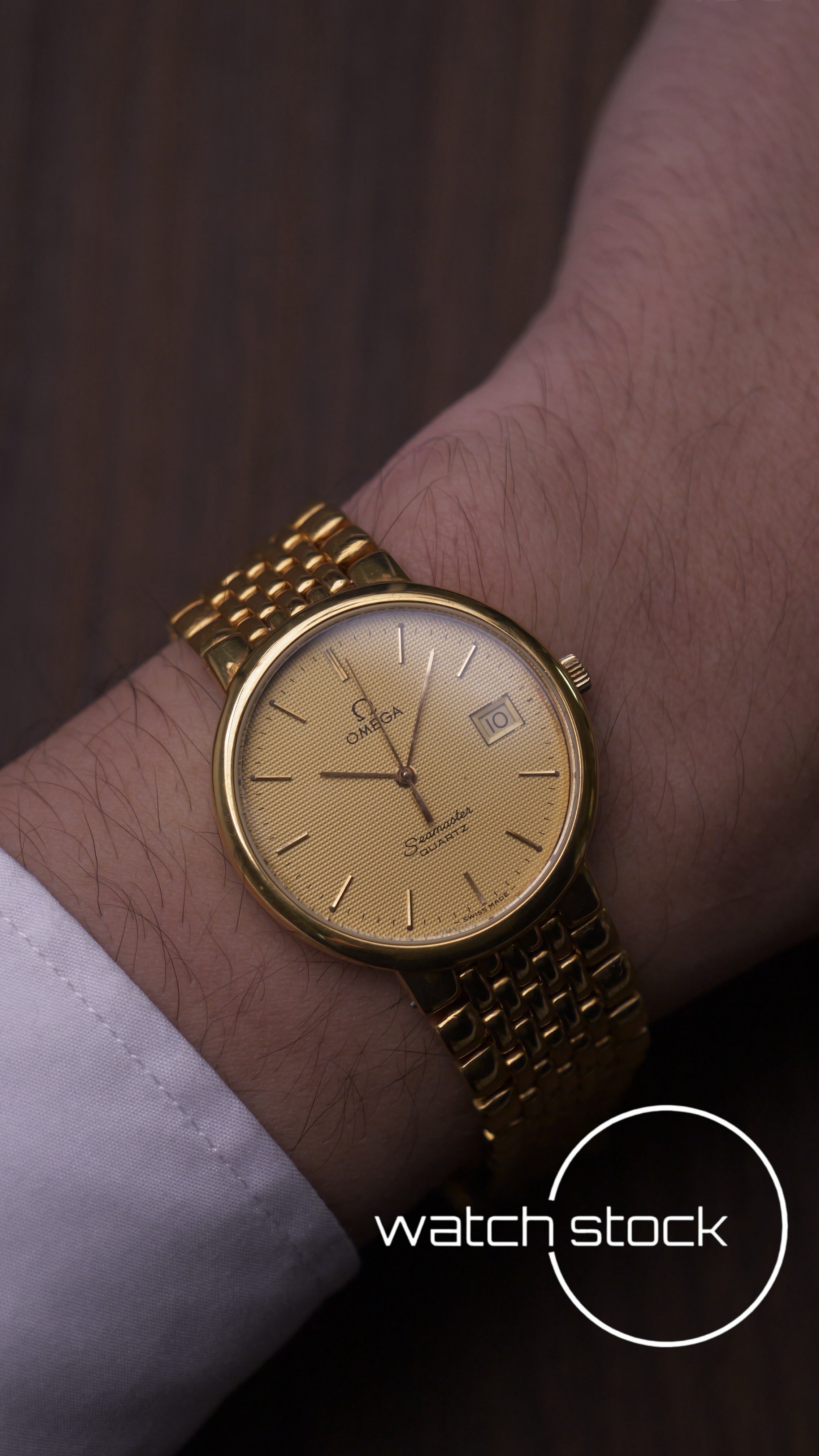 Omega Seamaster de ville 1993 vintage placcato oro Quartz