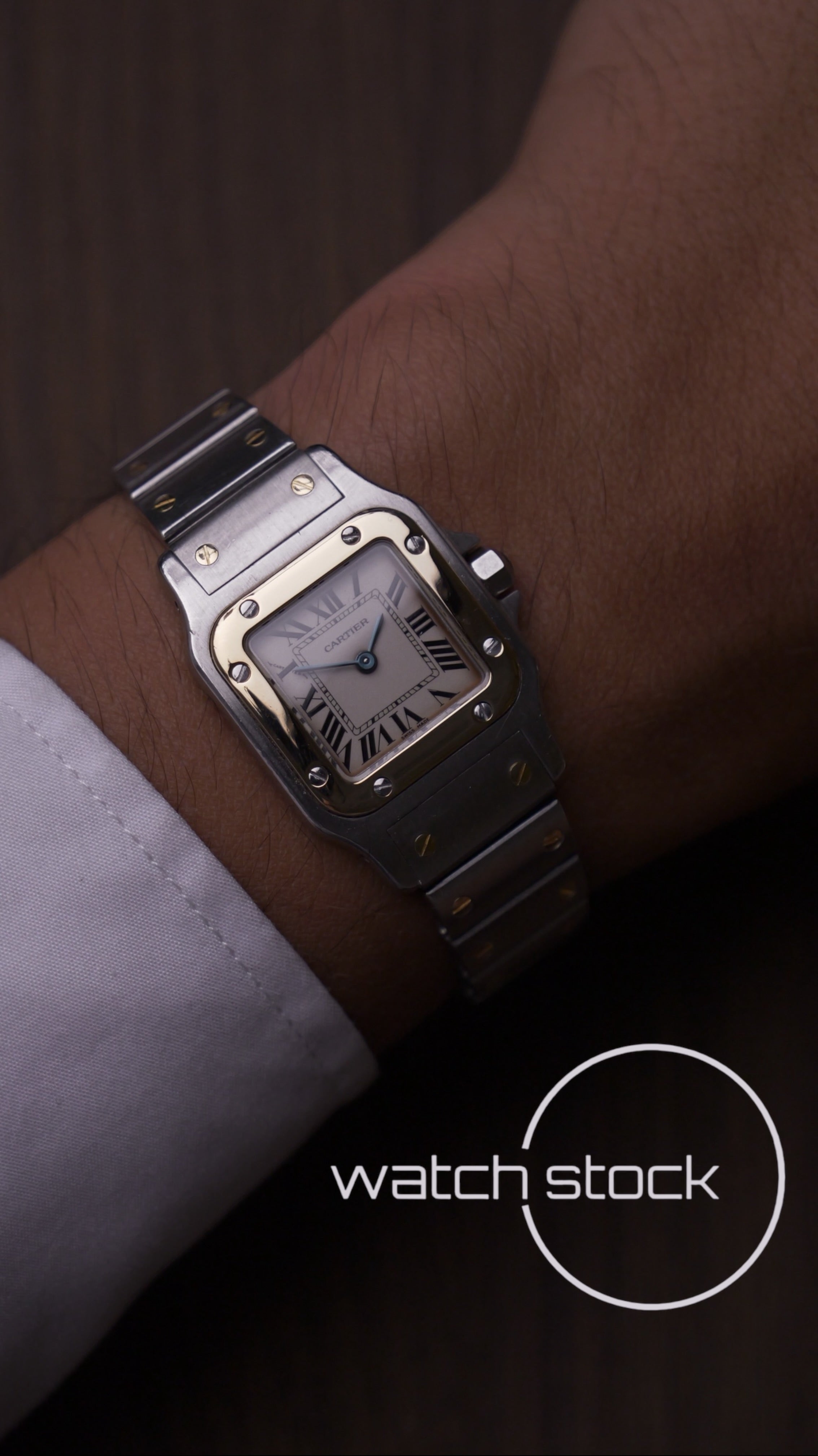 Cartier santos galbee lady quartz 24x35mm ref.166930
