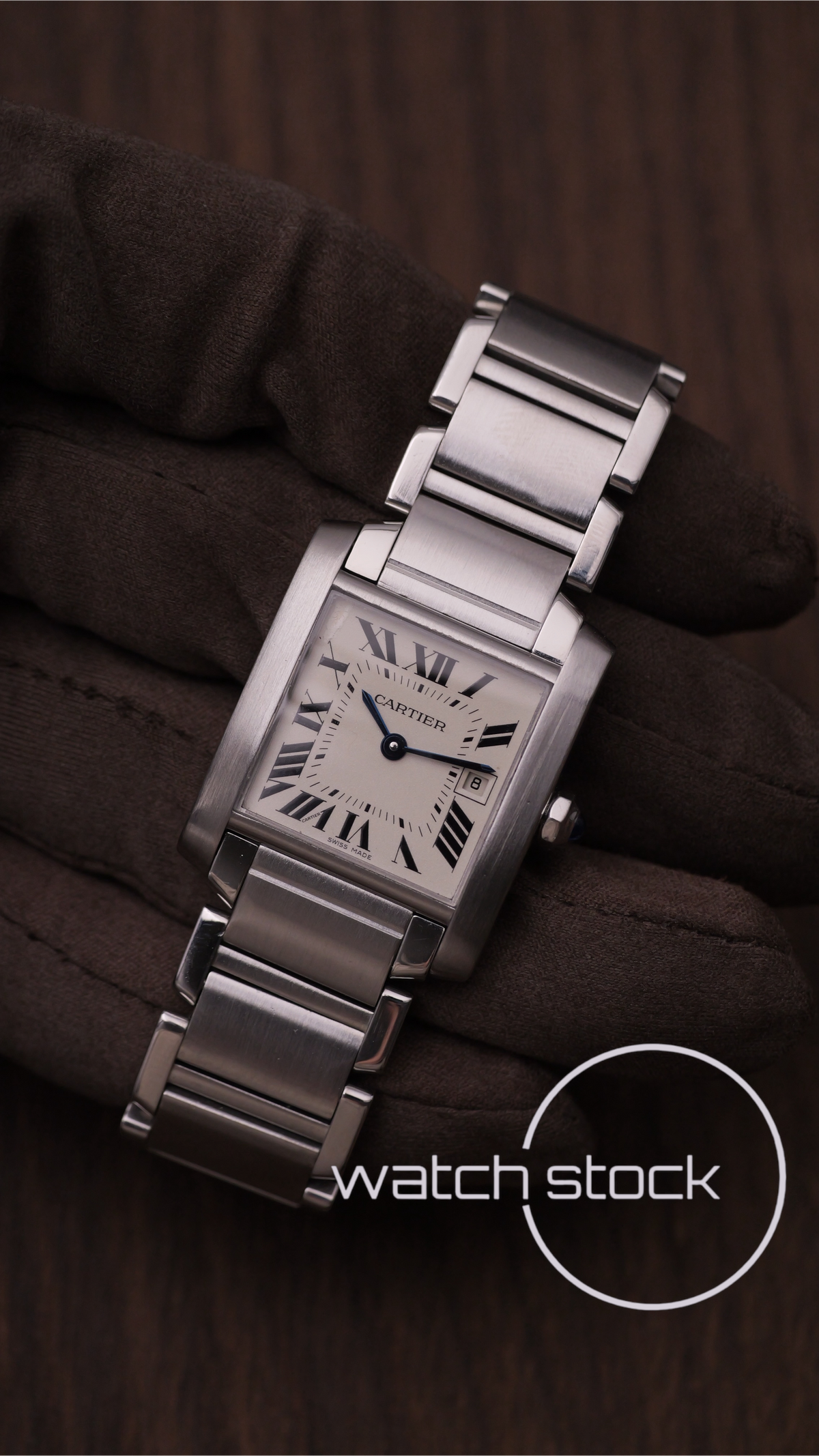 Cartier tank francaise medium ref.2465 29x30mm quartz