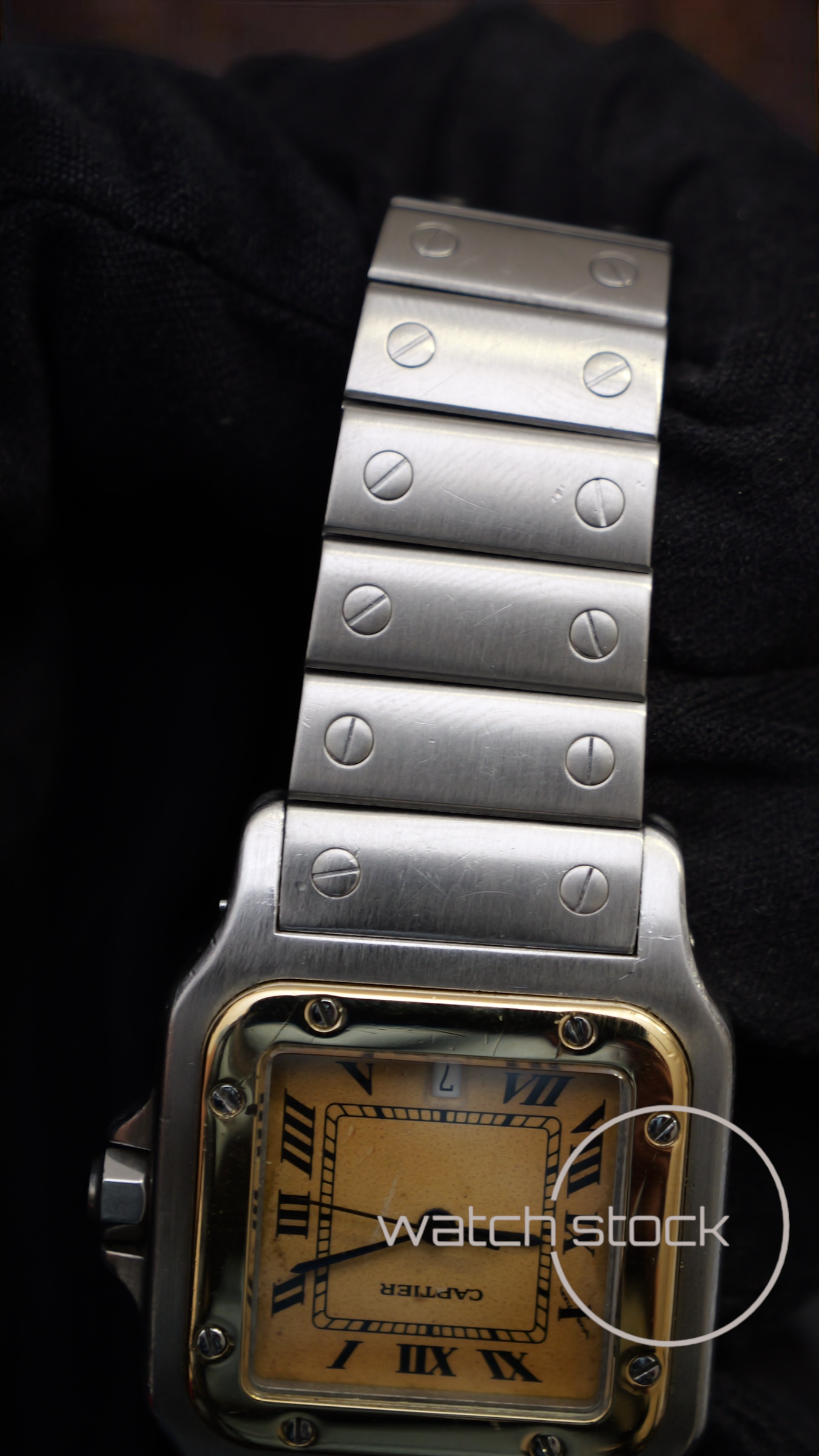 Cartier santos galbe 29x41mm Ref. 187901 must de cartier quarz