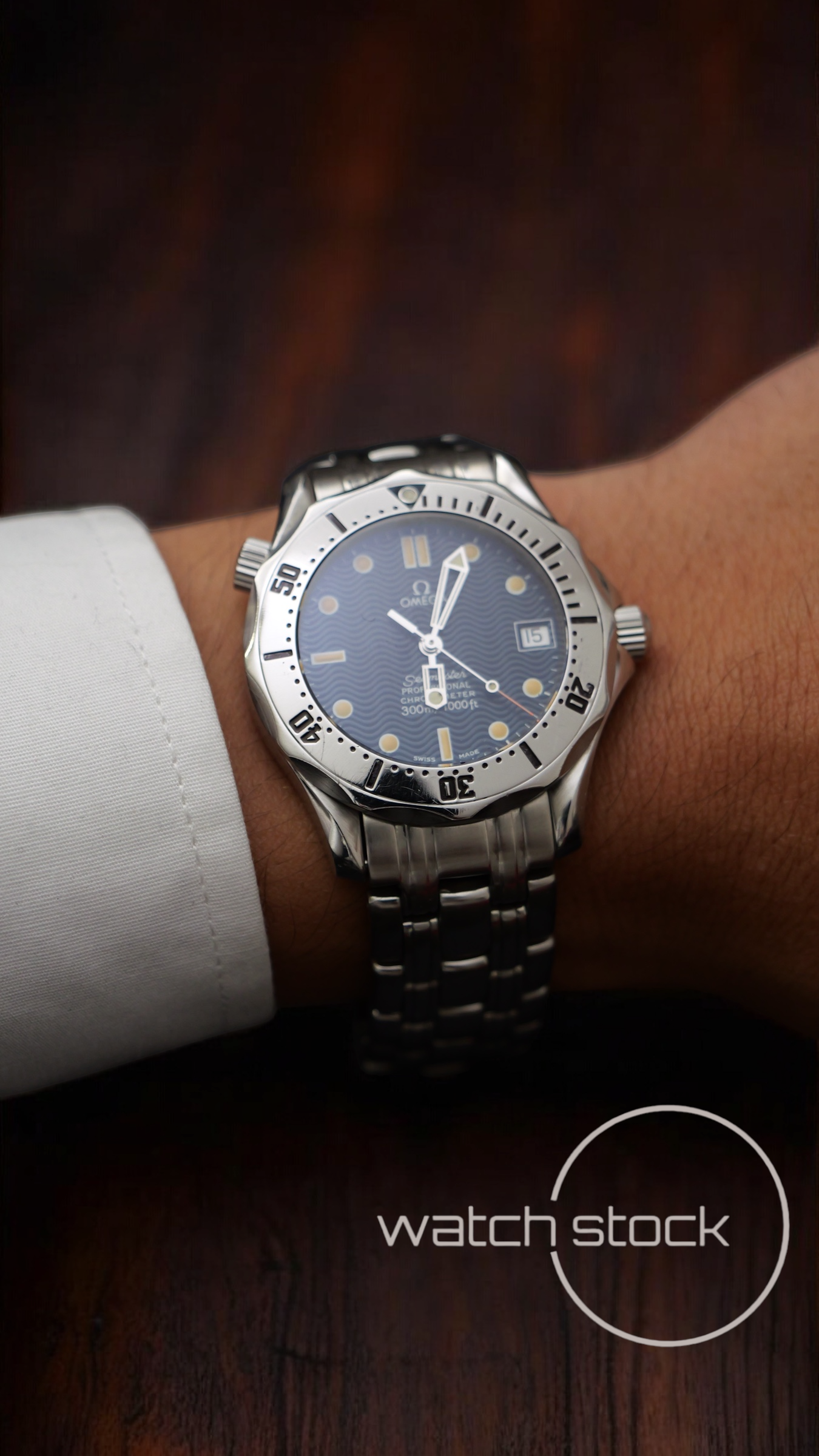 Omega seamaster 300m automatic 36mm blue dial ref. 168.1502