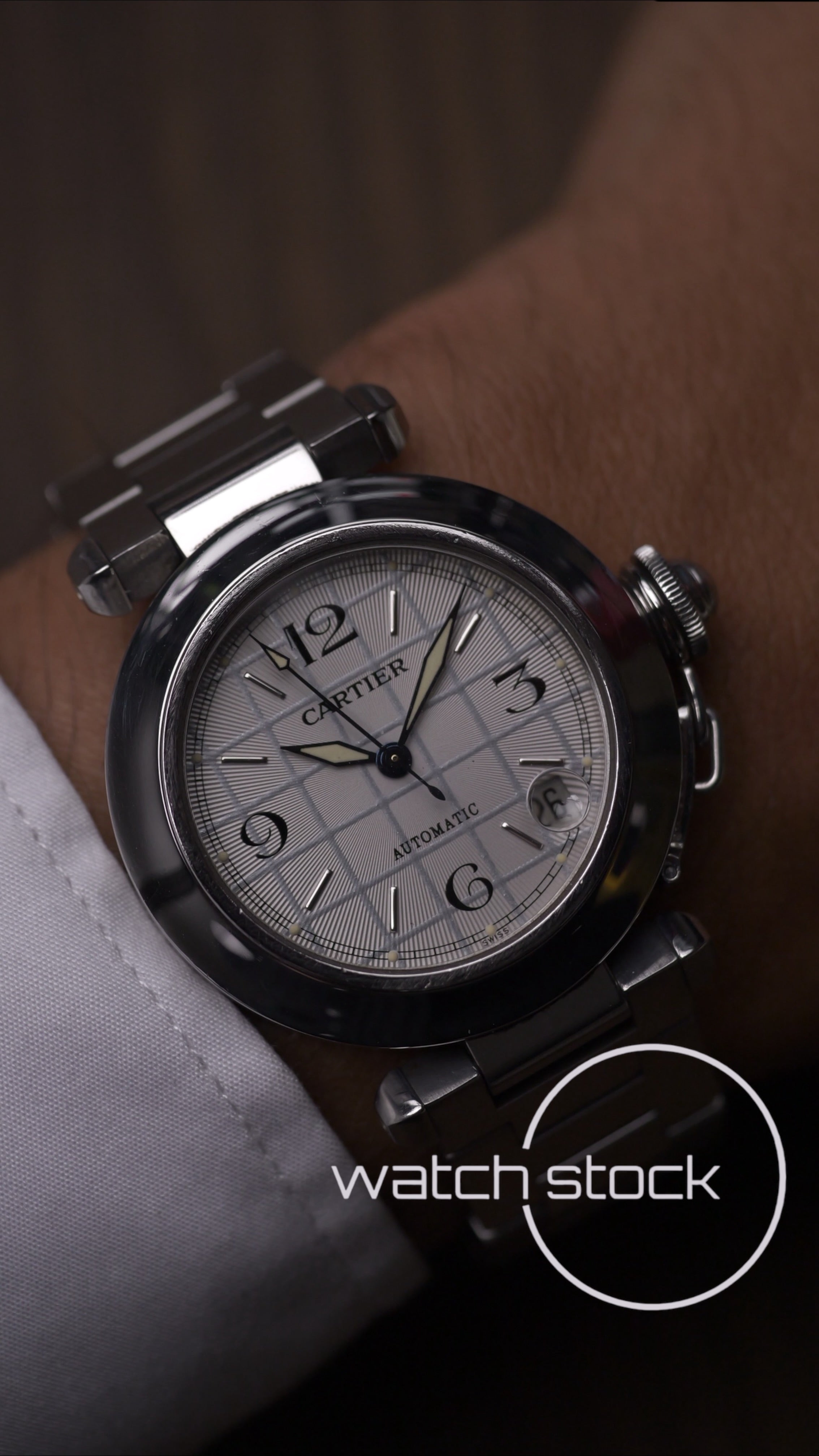 Cartier Pasha Automatic 35mm ref.2324 Grey dial Full Set