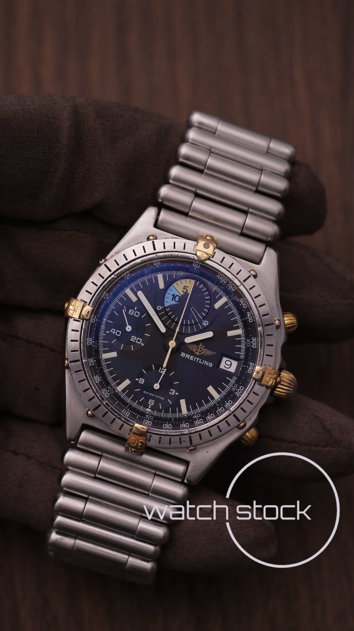 Breitling chronomat Yachting regatta black dial ref.81.950 bracciale a cartucciera + Box