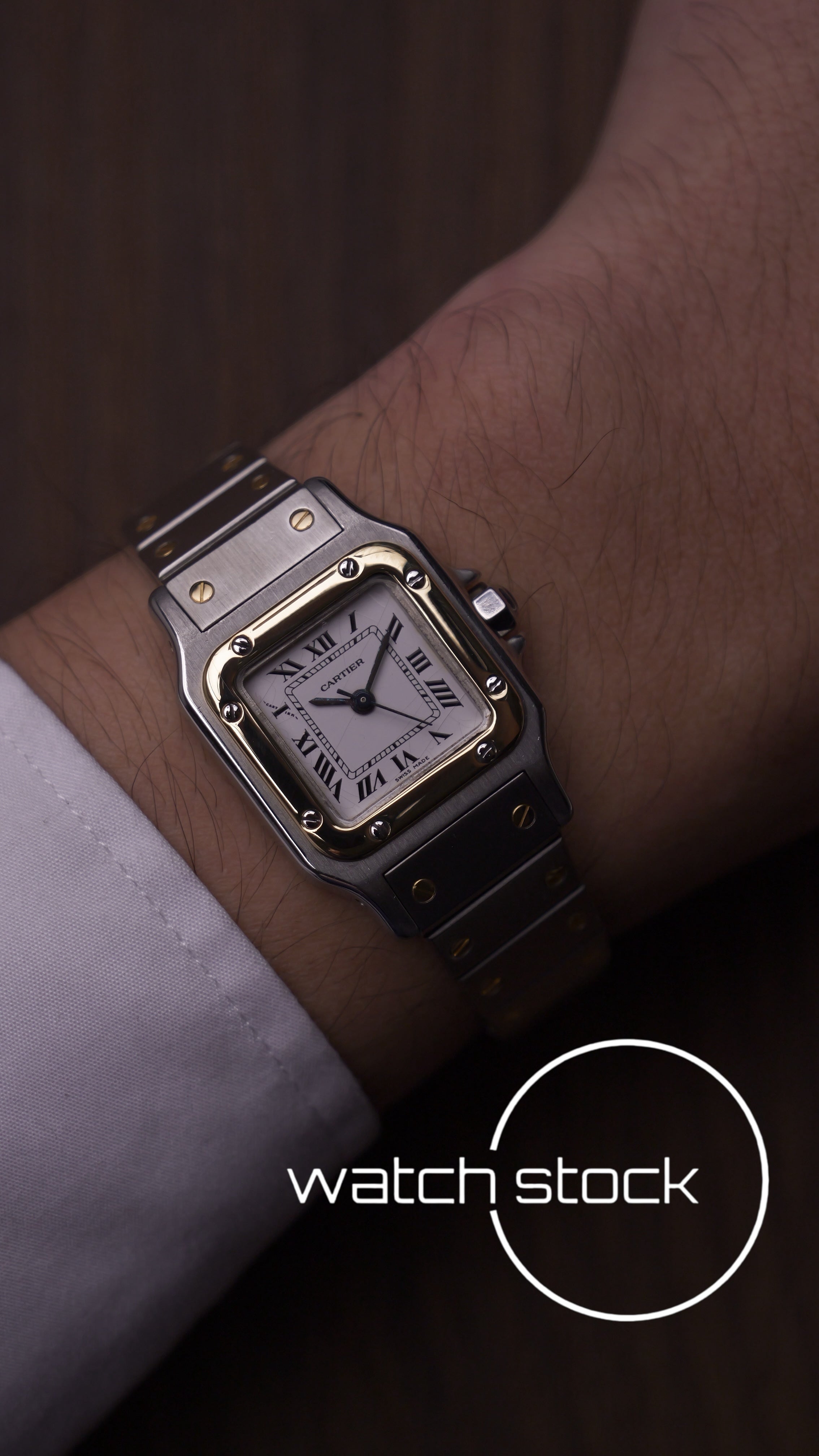 Cartier santos carré lady automatic ref.1170902 24x35mm