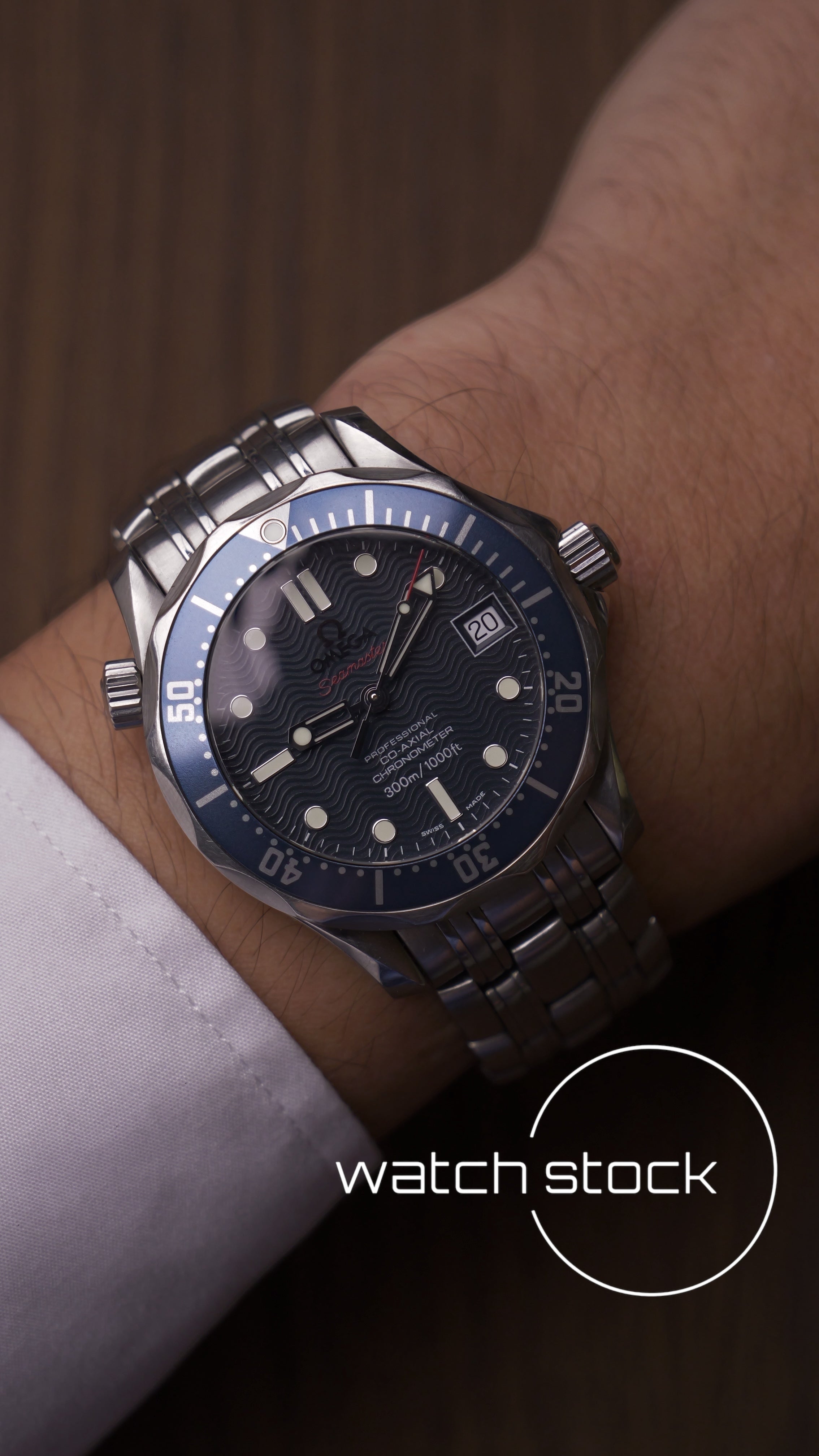 Omega seamaster 300m 36mm co-axial blue dial ref 222280