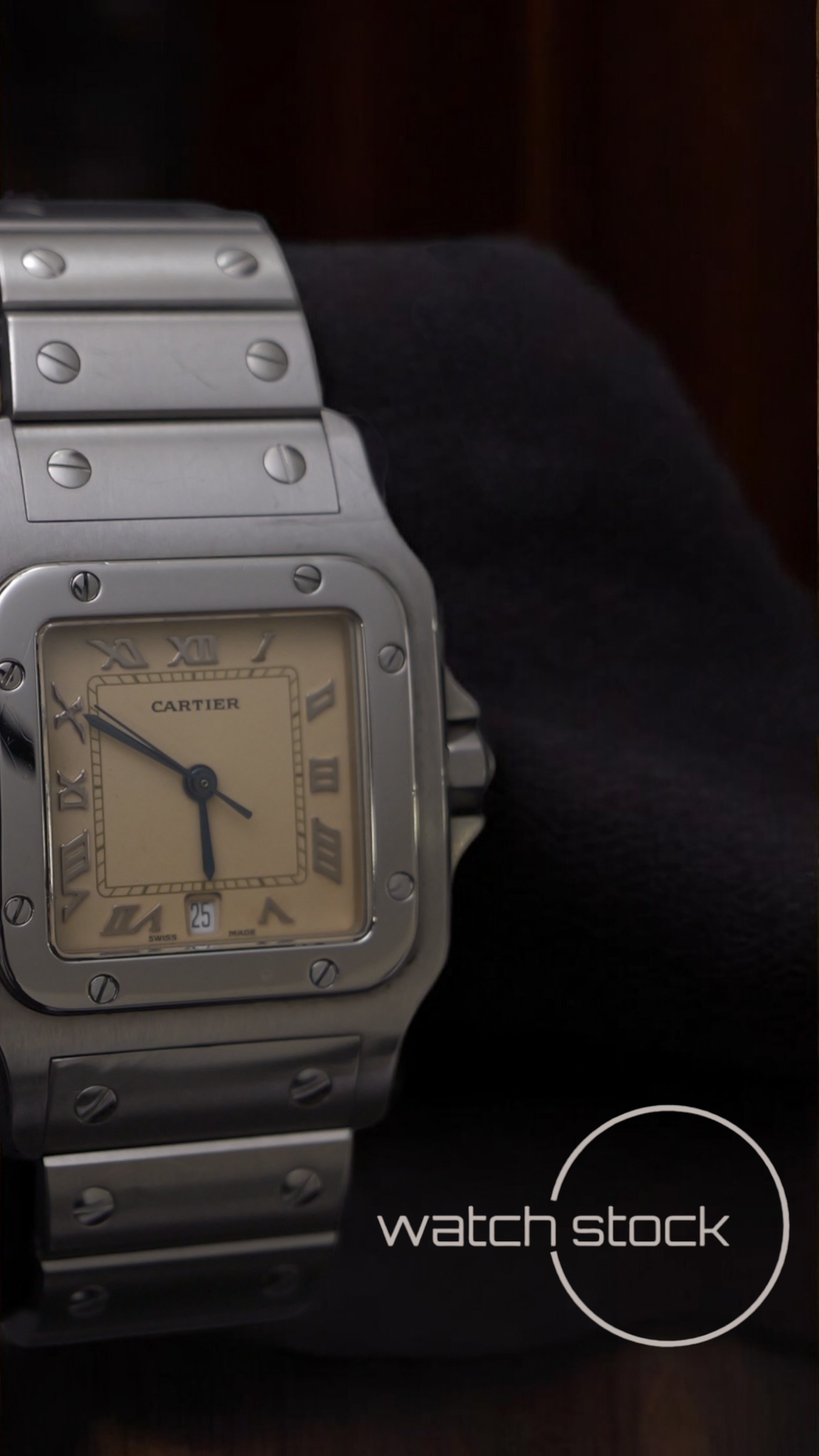 Cartier santos galbe 29x41mm ref.987901 must de cartier quarz