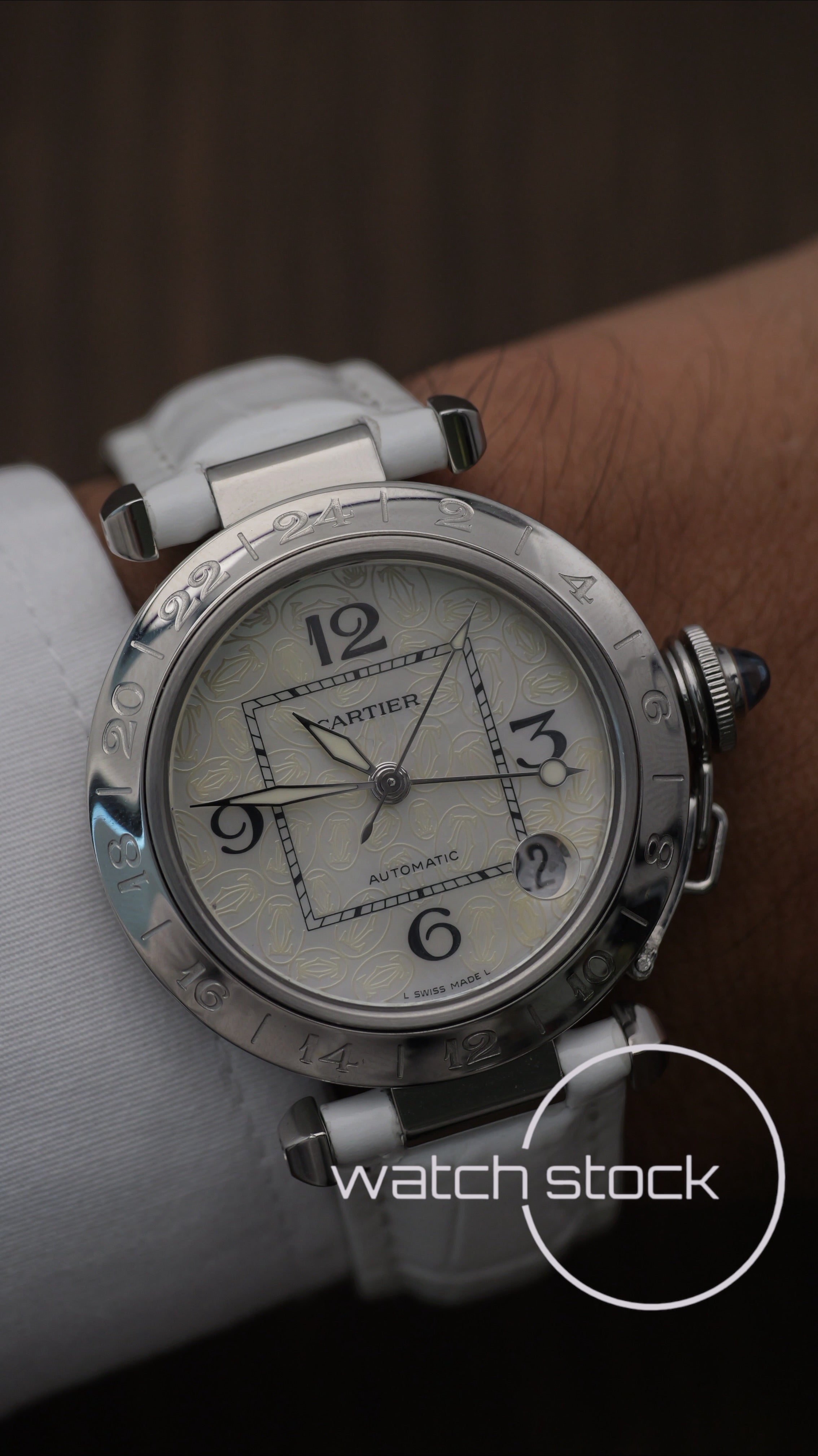 Cartier Pasha ref. 2377 MOP Dial Edizione Speciale Natale 2004