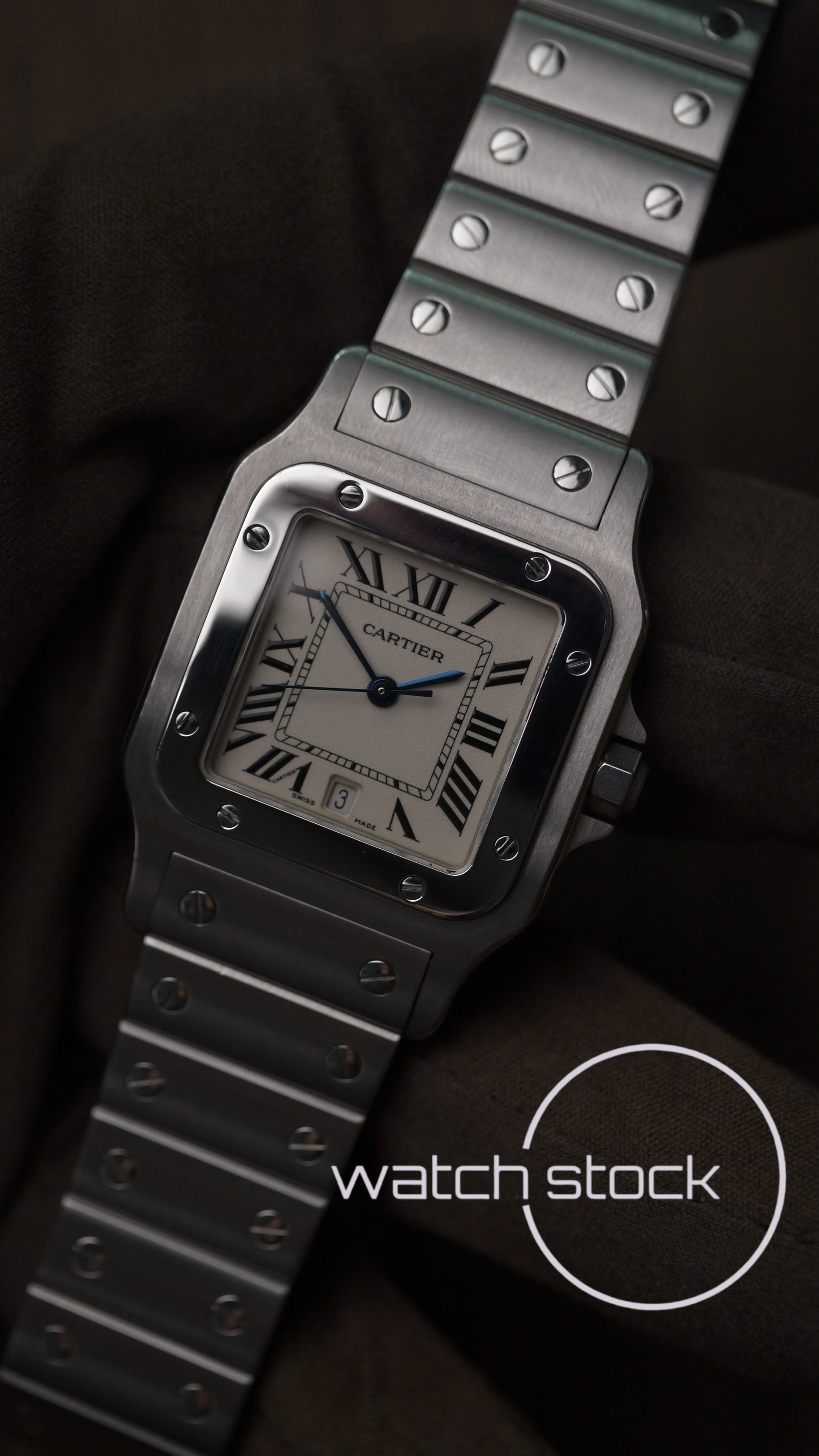 Cartier santos galbee Full set 1564 men quartz 29x41mm