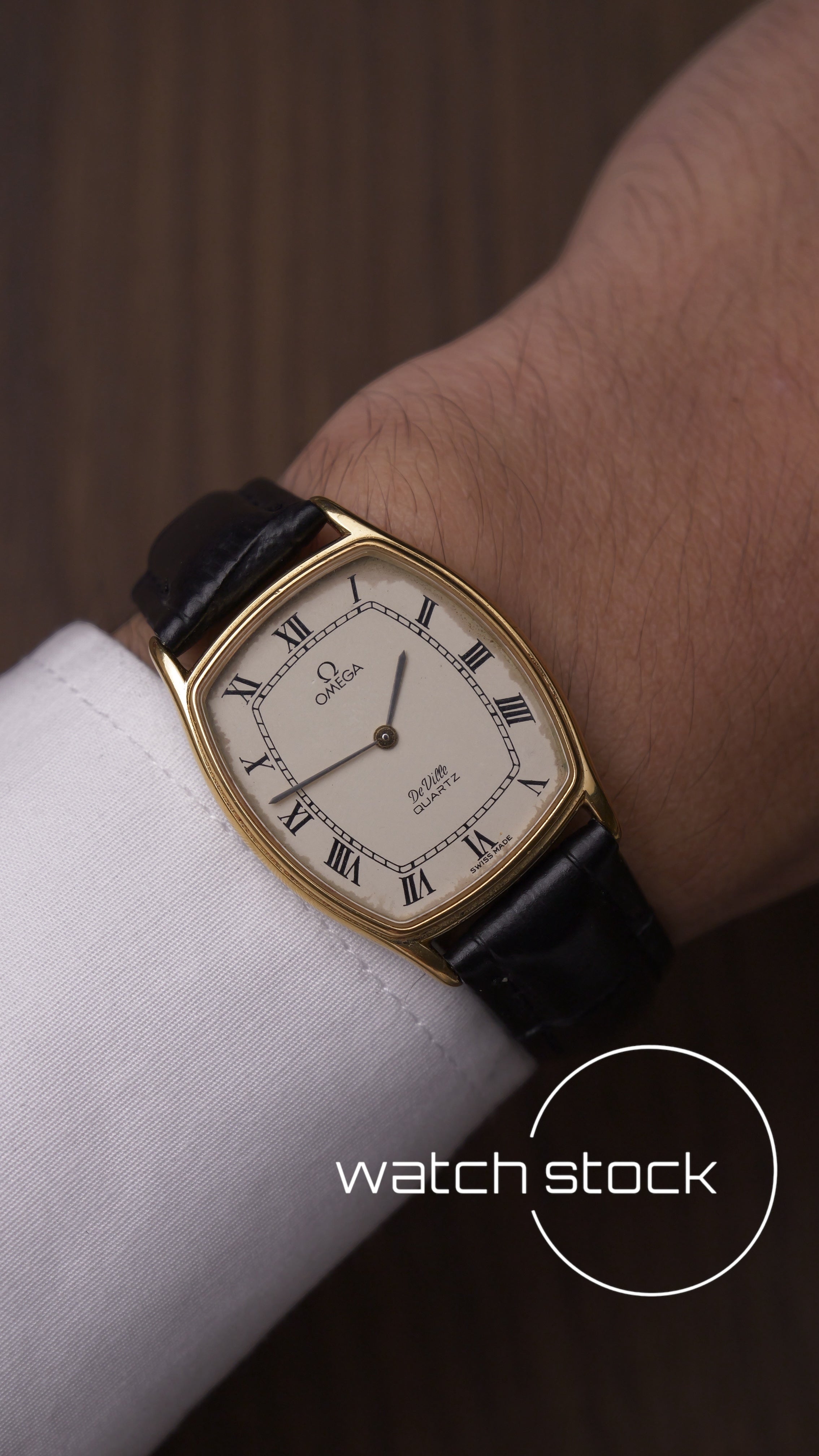 Omega De ville vintage 33mm placcato oro +paper