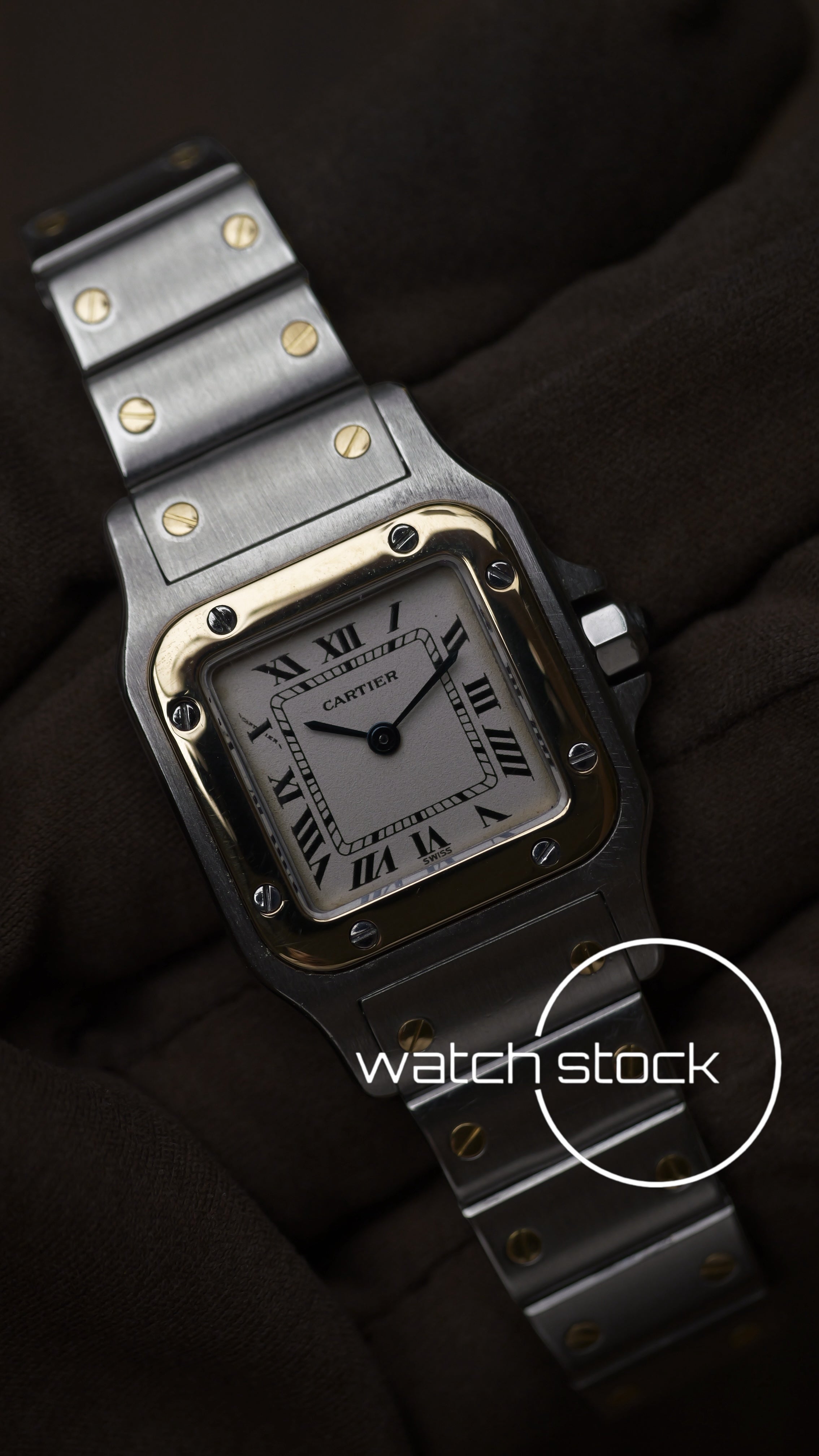 Cartier santos galbee lady quartz 24x35mm ref. 1057930 FULL SET