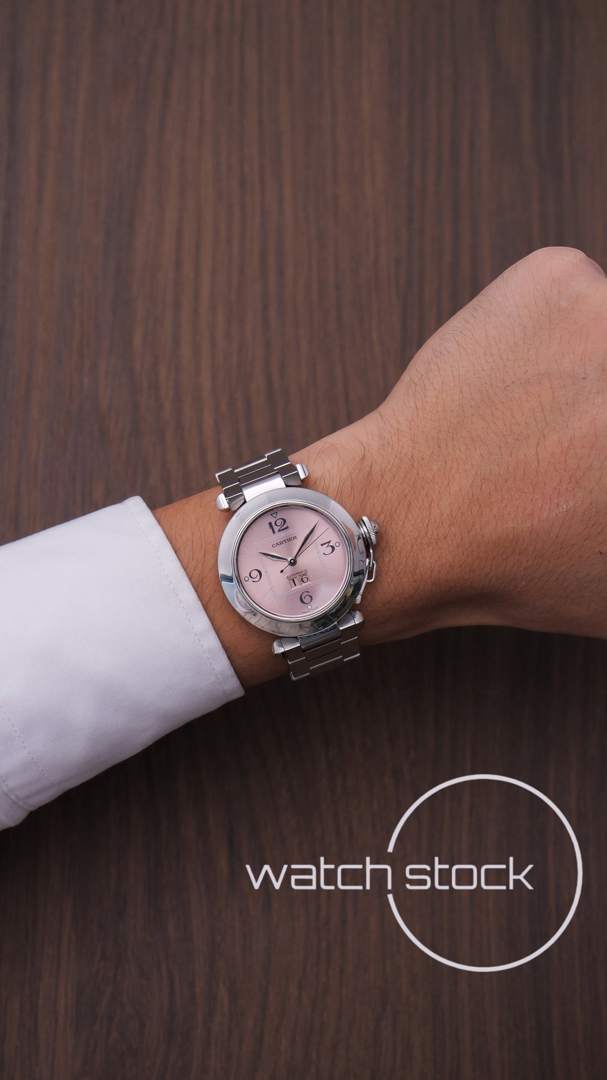 Cartier Pasha Automatic grand date 36mm ref. 2475 pink dial