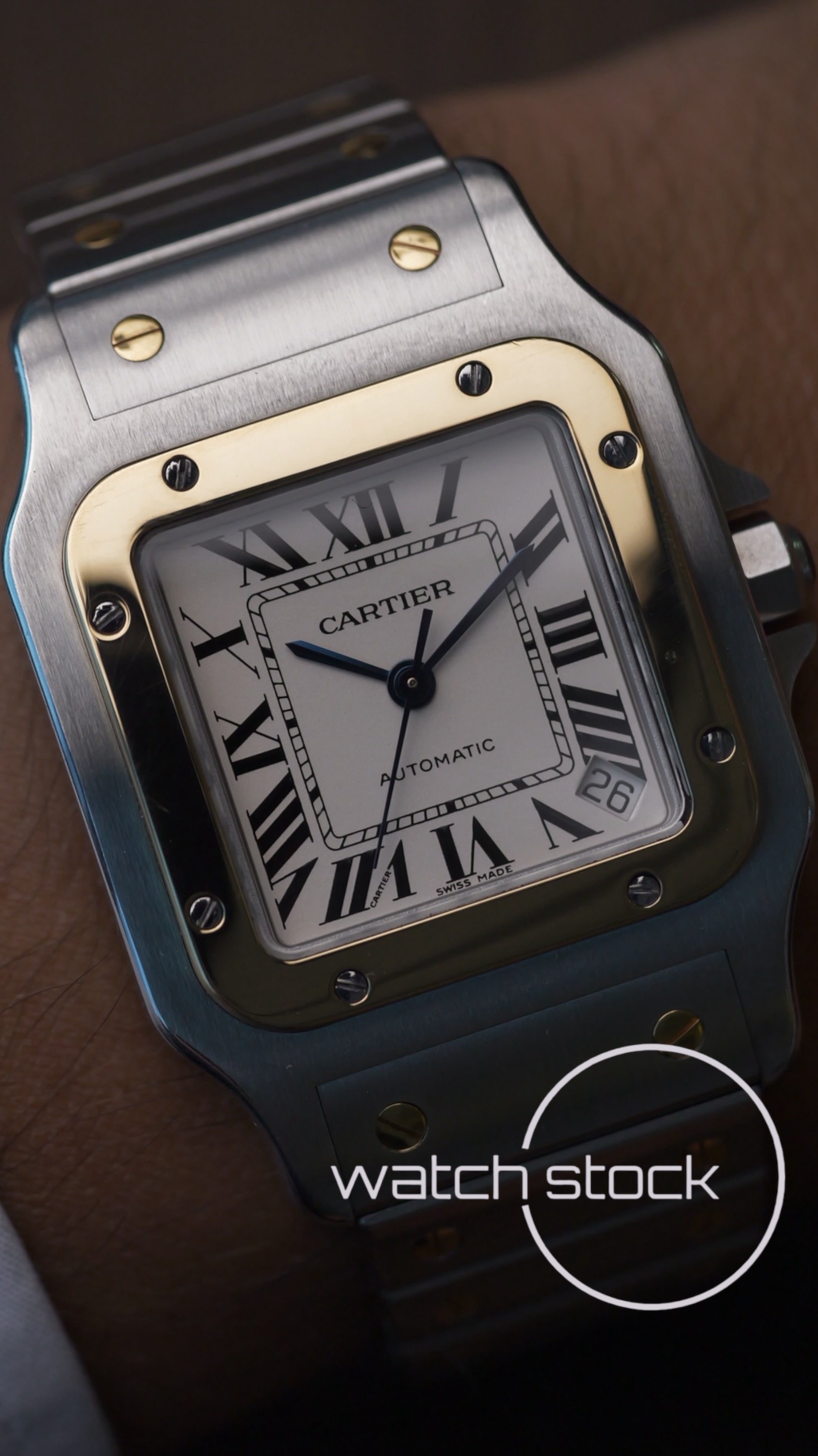 Cartier santos galbee XL Gold Steel ref.2823 Automatic 32x45mm