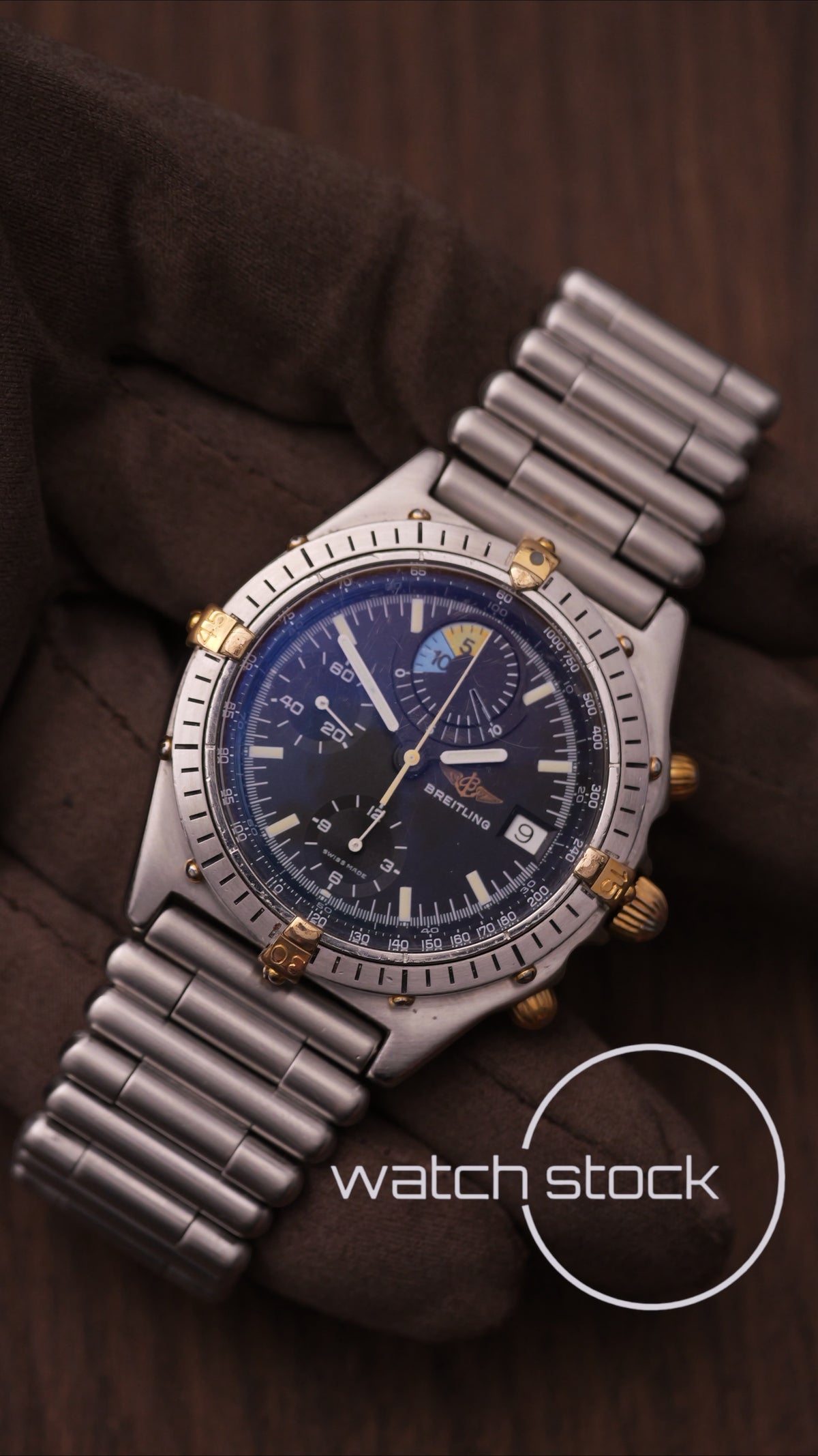 Breitling chronomat Yachting regatta black dial ref.81.950 bracciale a cartucciera + Box