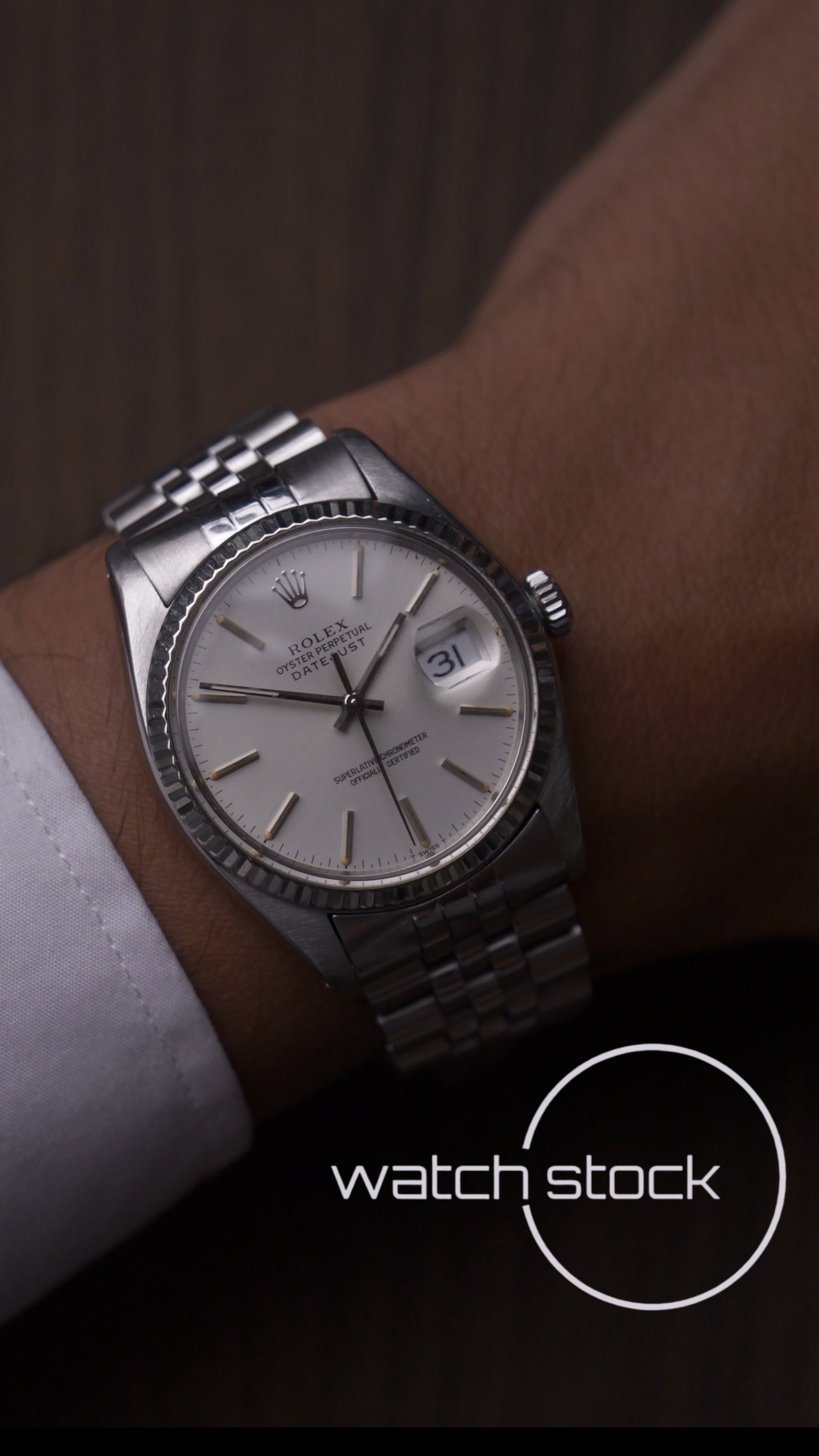Rolex datejust 36mm 16014 argènté dial