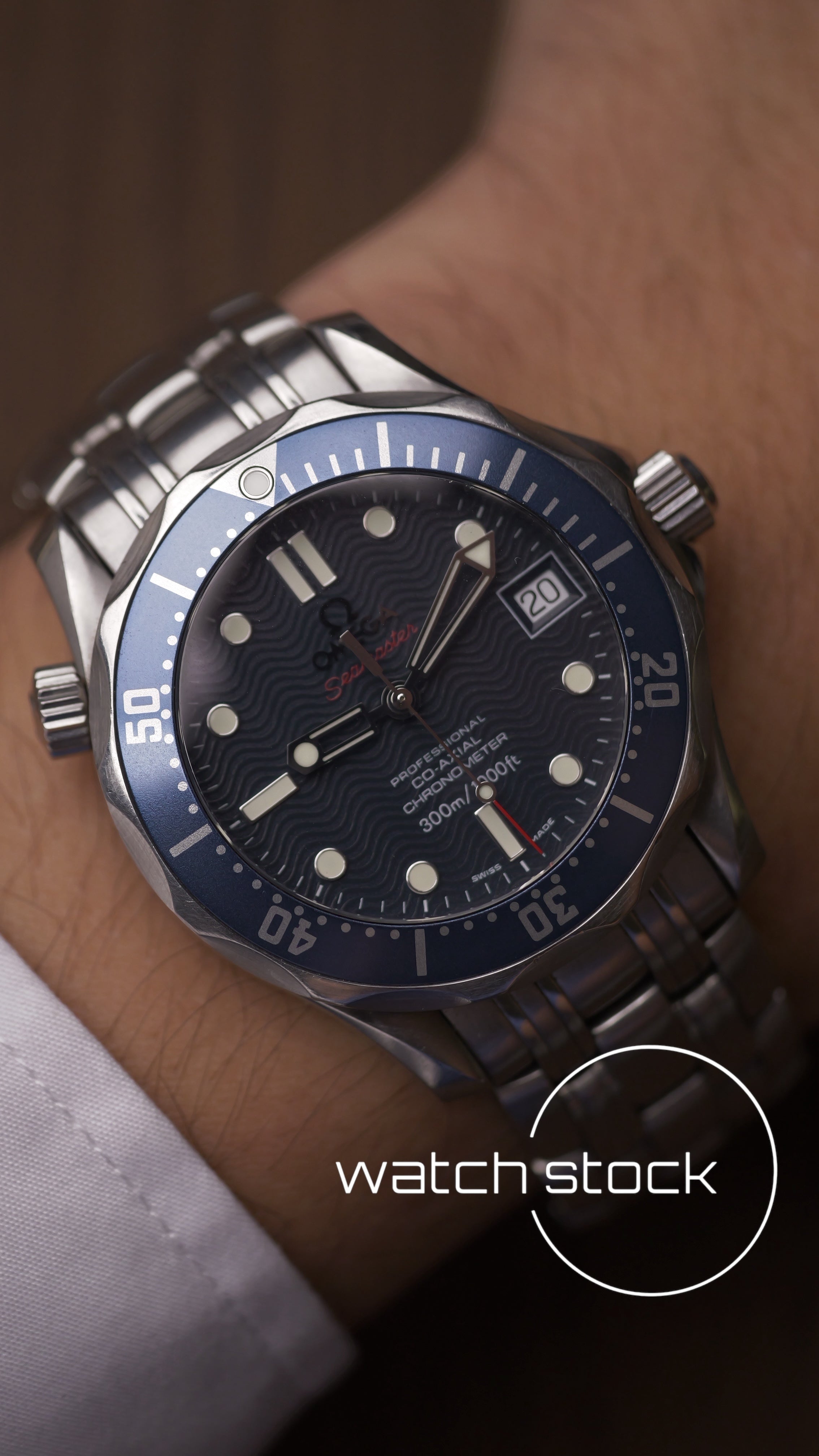 Omega seamaster 300m 36mm co-axial blue dial ref 222280