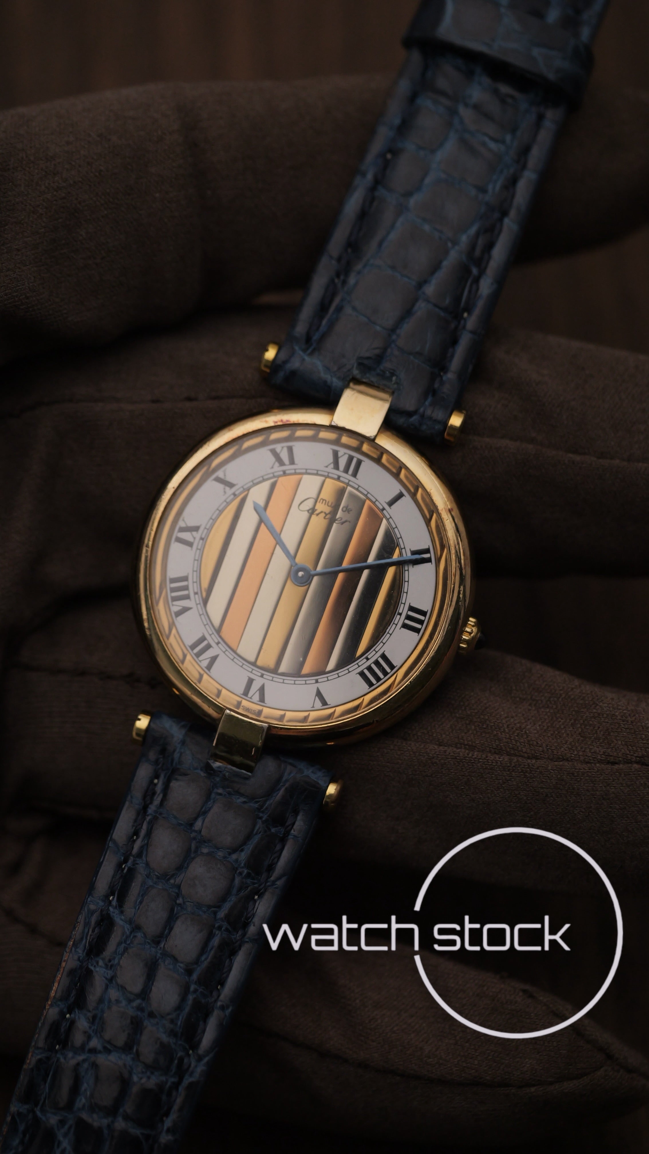 Cartier Vendome 30mm Trinity dial anno 1980