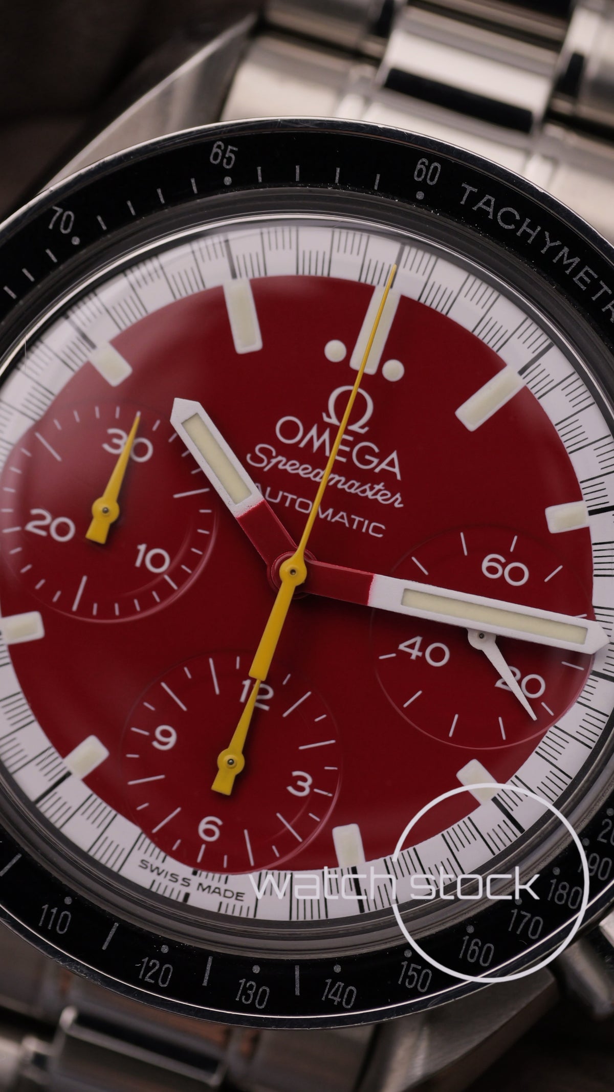 Omega speedmaster Schumacher reduced red dial ref. 175.0032 39mm automatic 1995
