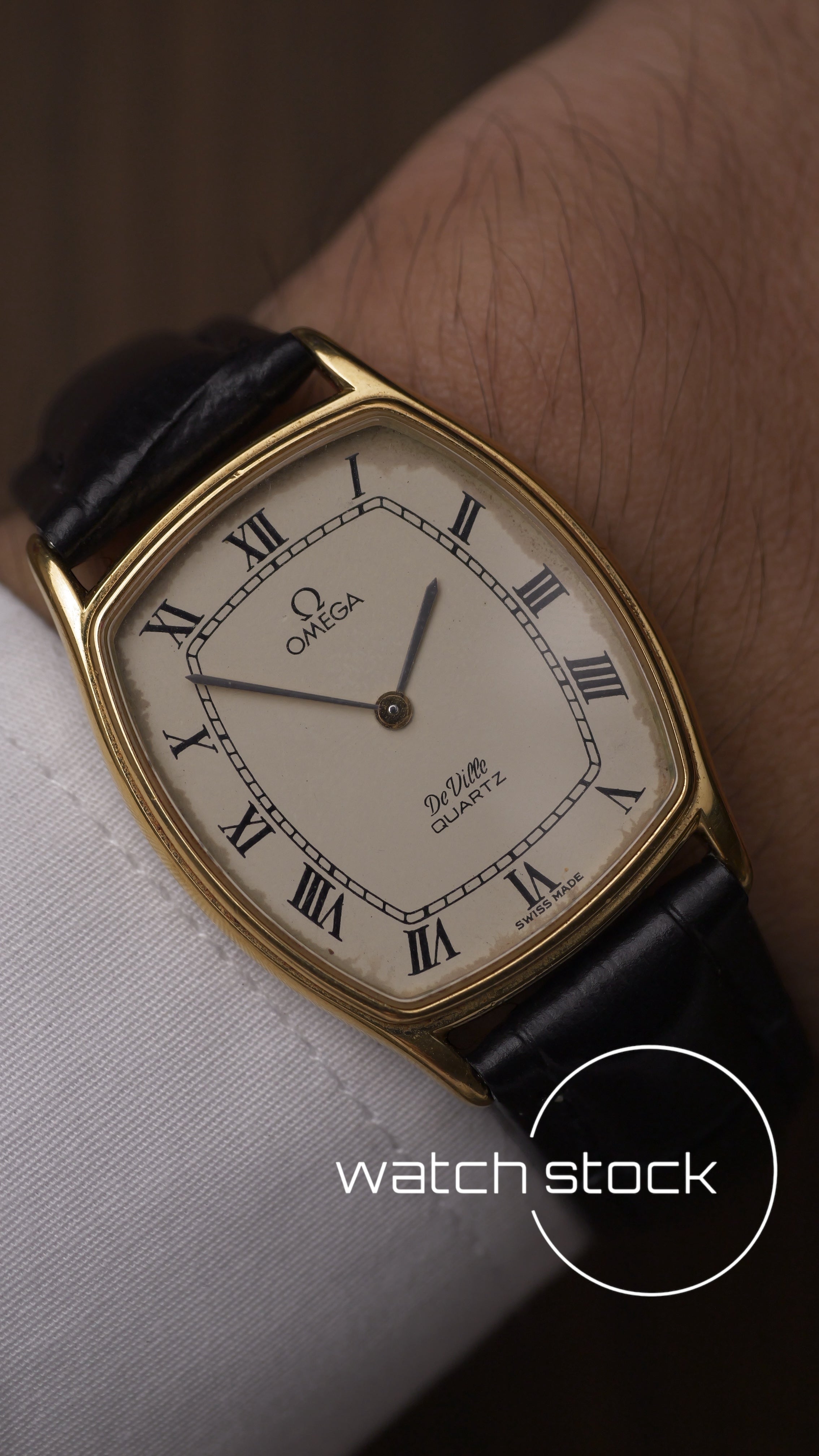 Omega De ville vintage 33mm placcato oro +paper