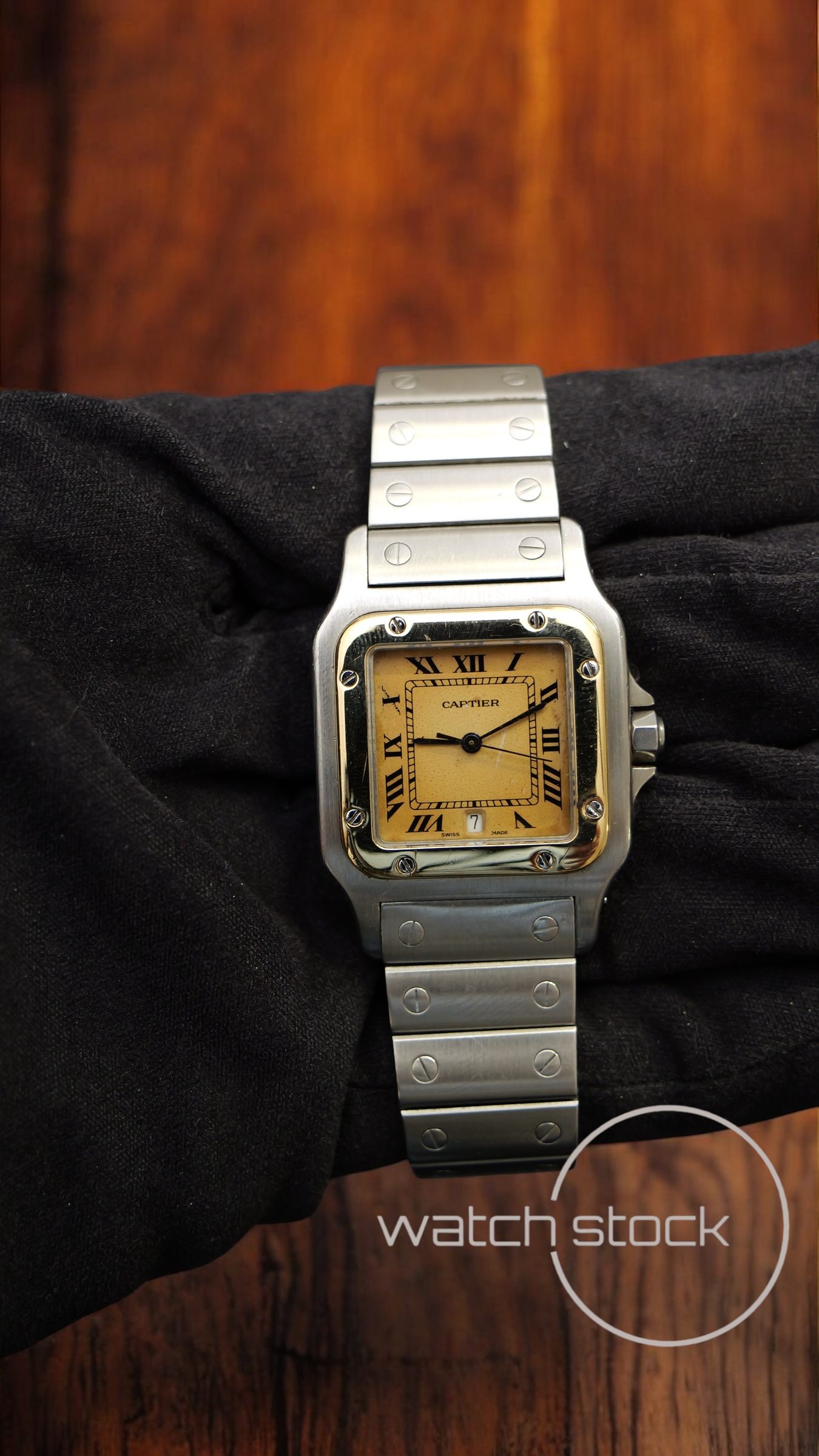 Cartier santos galbe 29x41mm Ref. 187901 must de cartier quarz