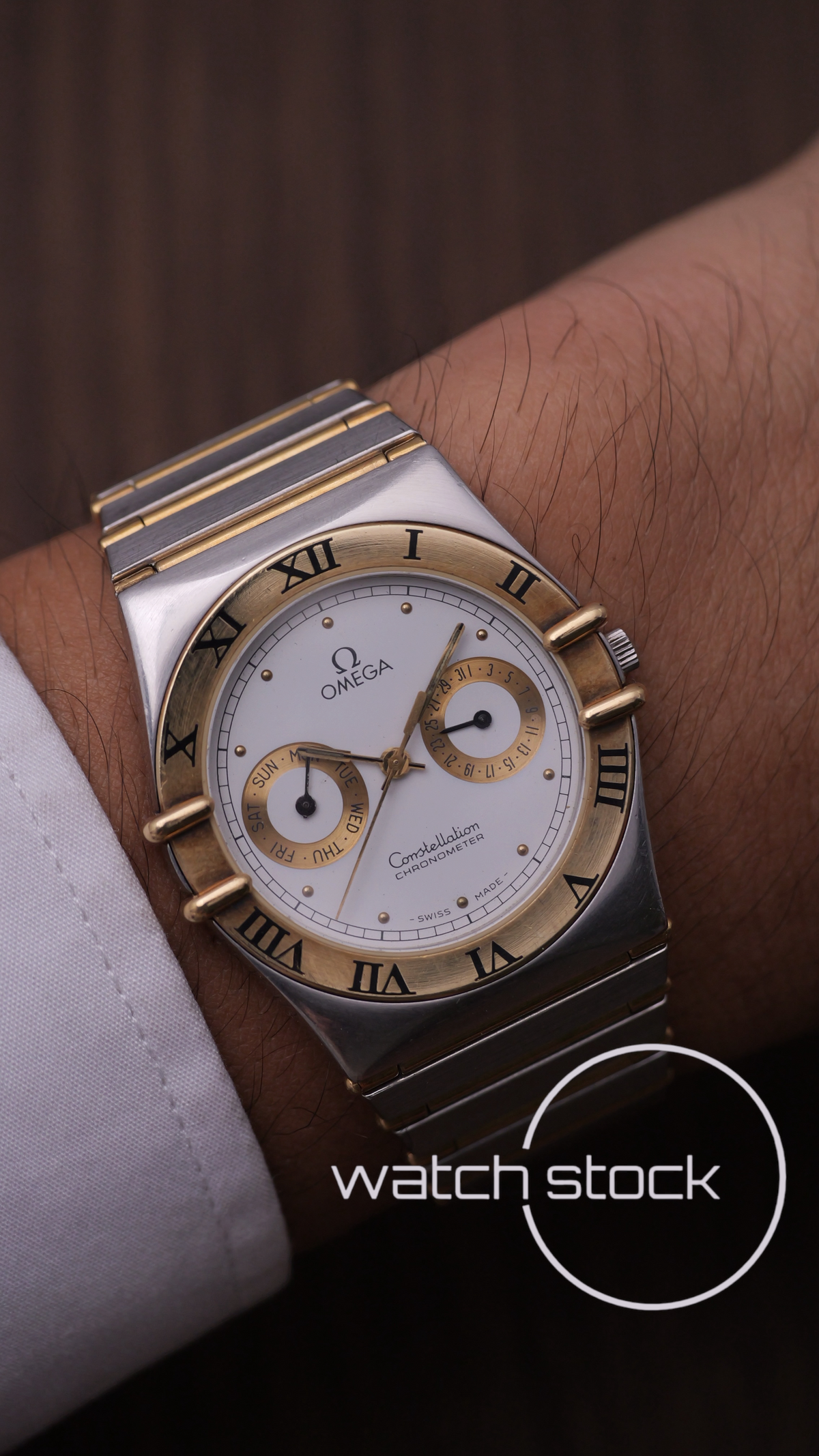Omega constellation day-date 34mm two-tone