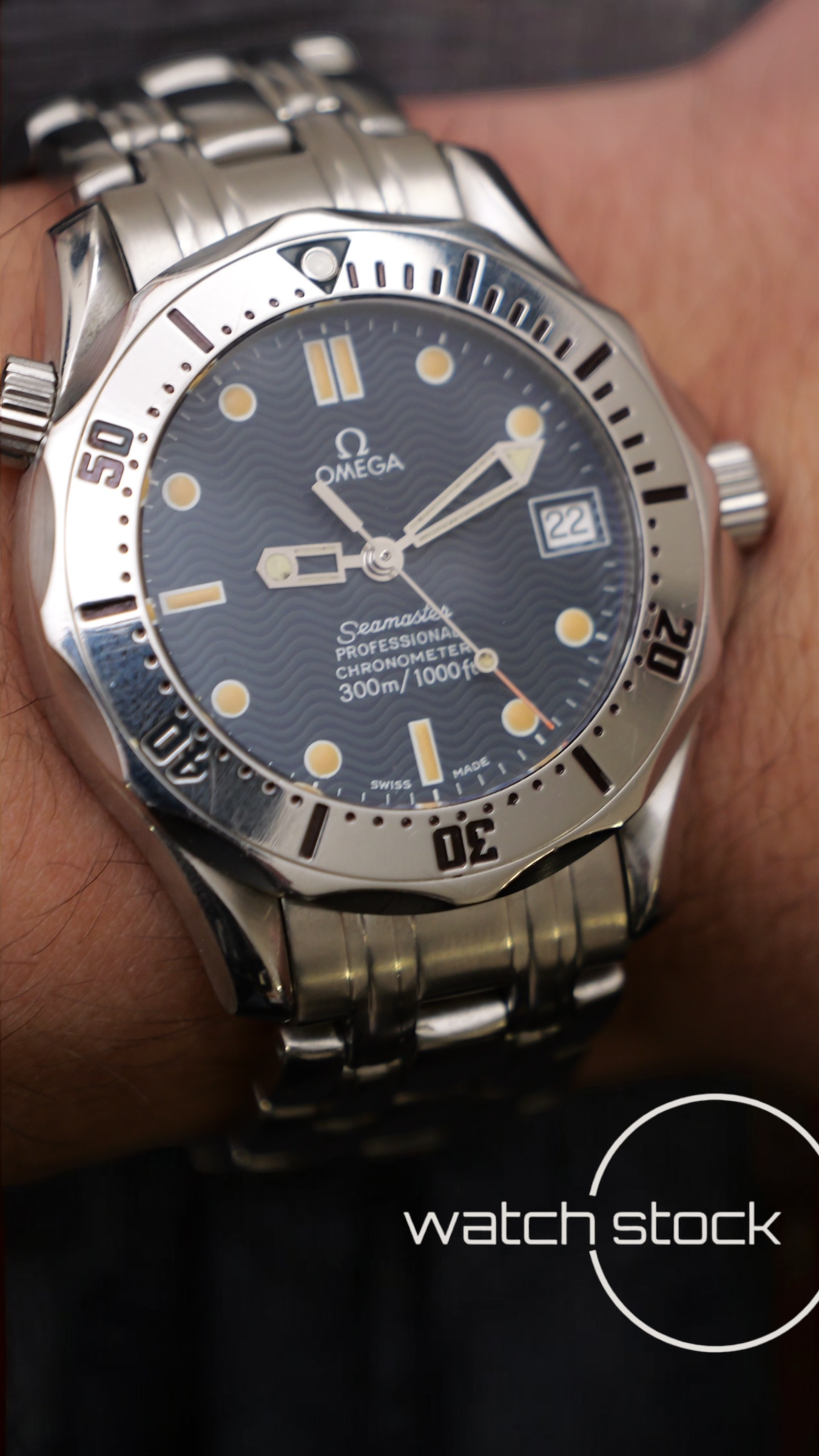 Omega seamaster 300m automatic 36mm blue dial ref. 168.1502
