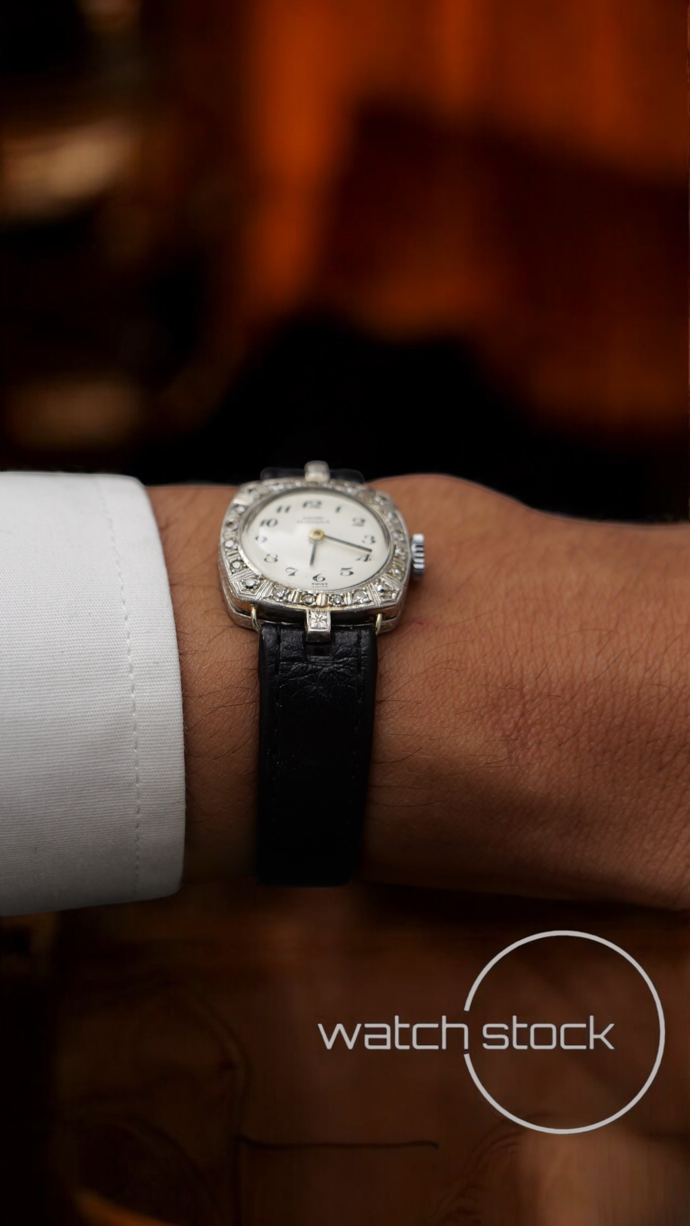 Gerard peregaux in platino con diamanti vintage Dress Watch unisex 23mm carica manuale