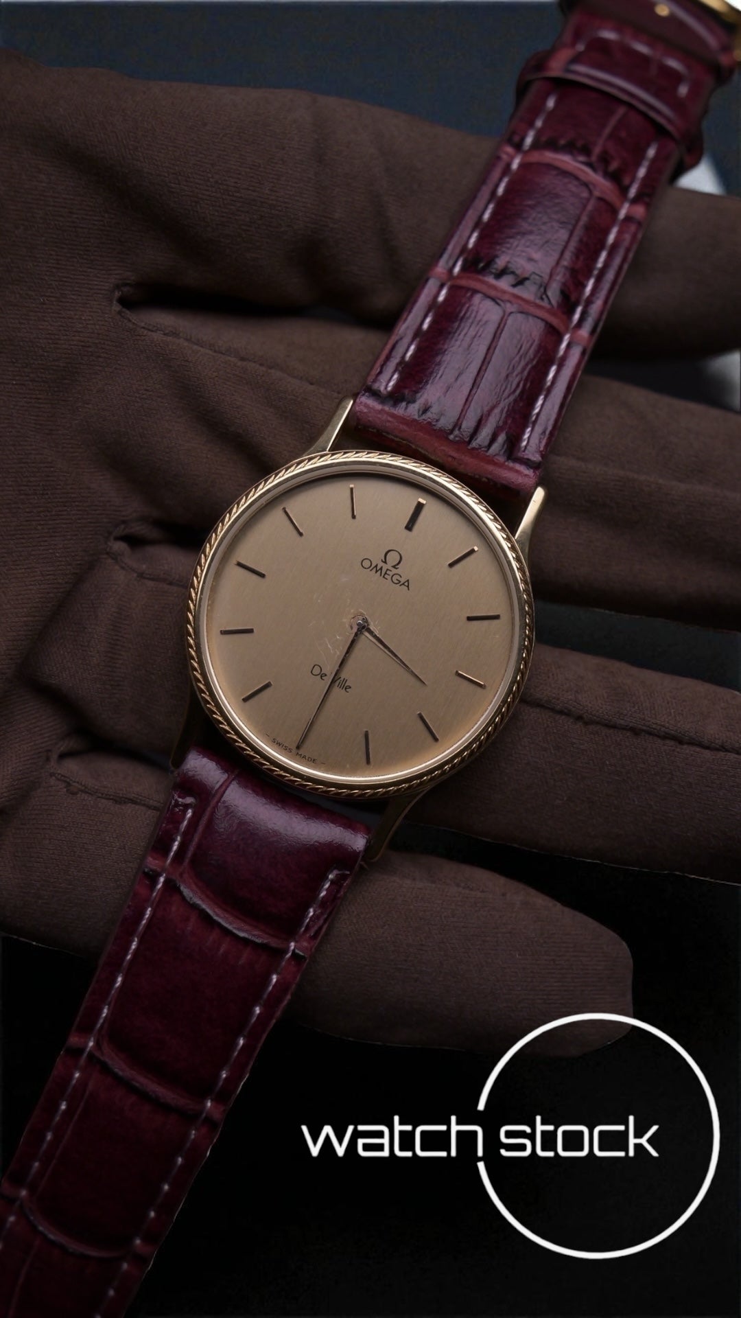 Omega de ville Quartz placcato oro cassa a corda ref: 1365 31mm anno 1980