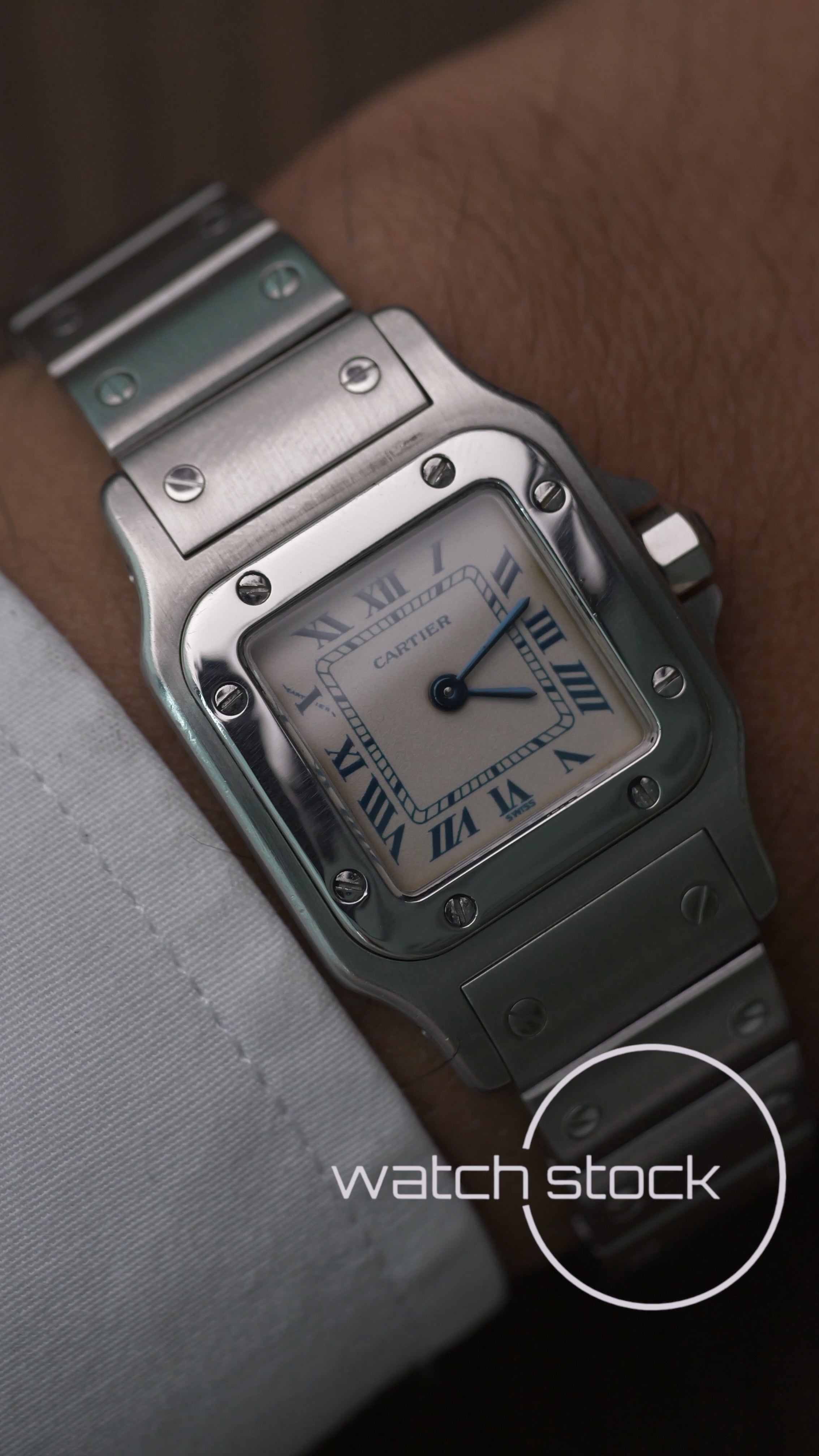 Cartier santos galbee lady quartz 24x35mm ref.1565
