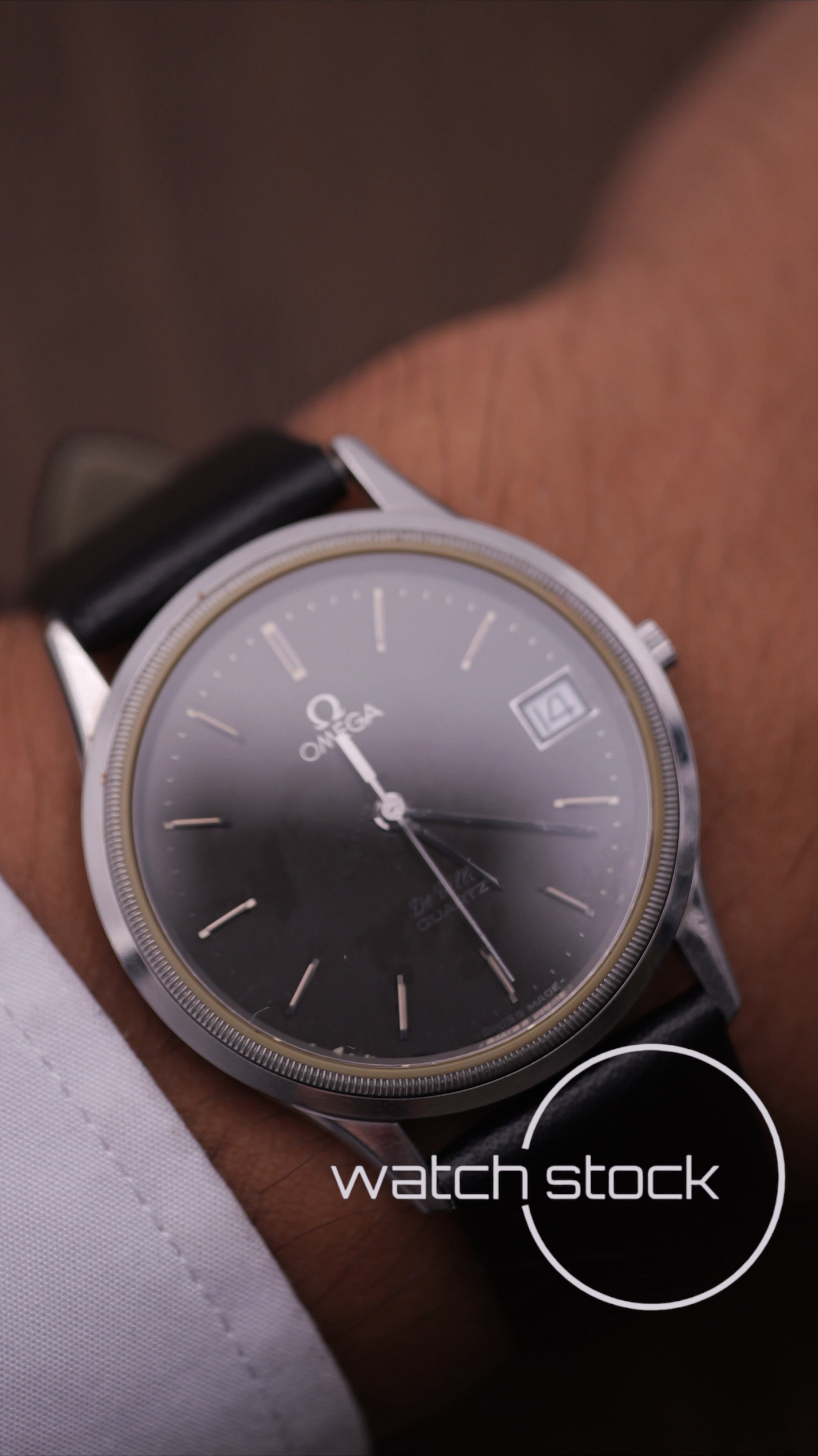 Omega De Ville vintage Quartz Black Dial
