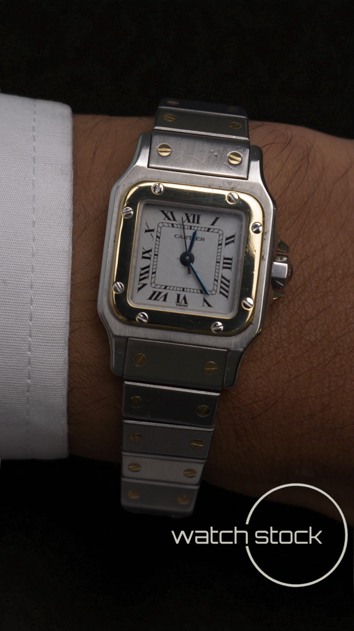 Cartier santos carré lady automatic ref.1170902 24x35mm
