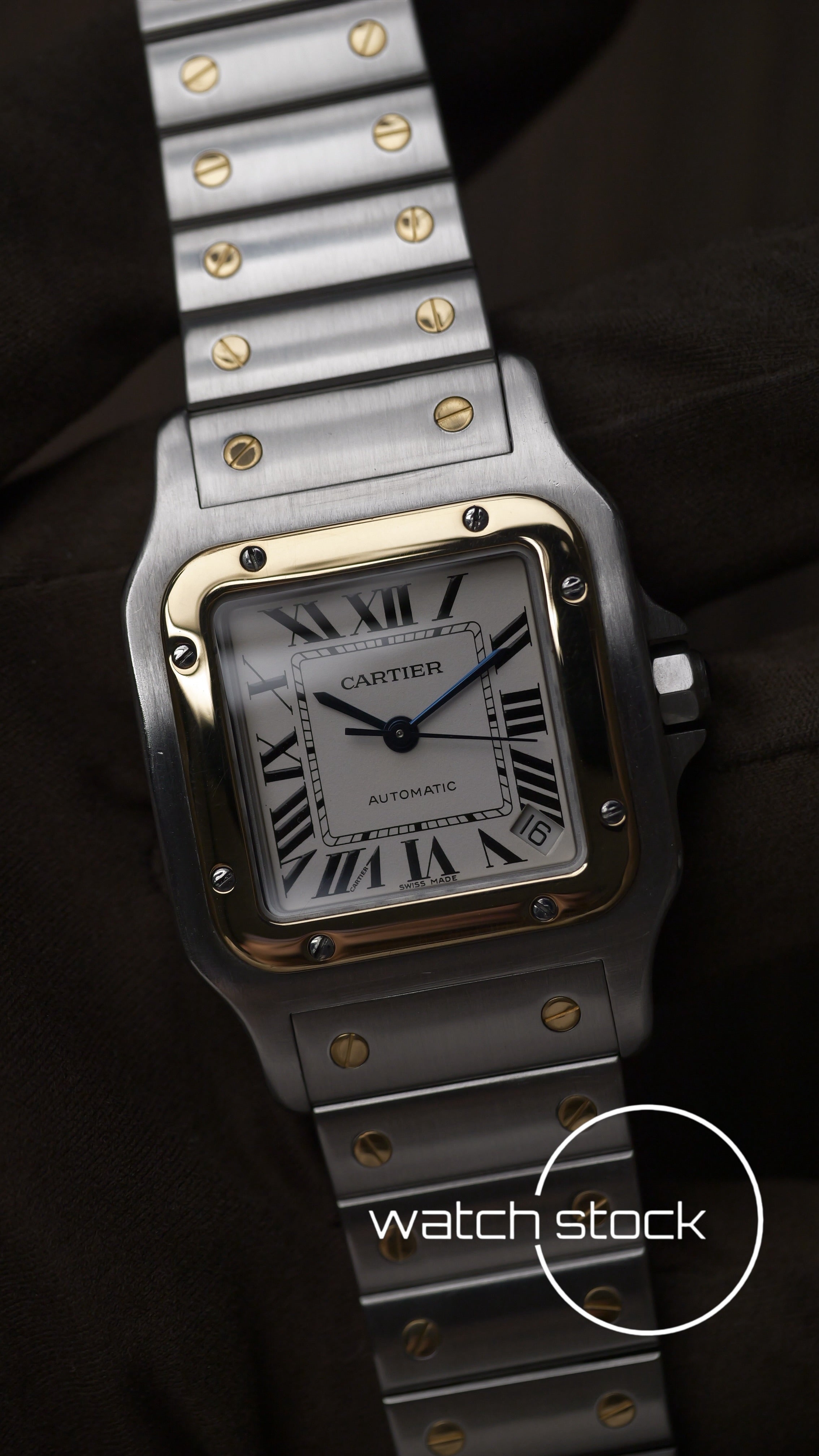 Cartier santos galbee XL Gold Steel ref.2823 Full set Automatic 32x45mm