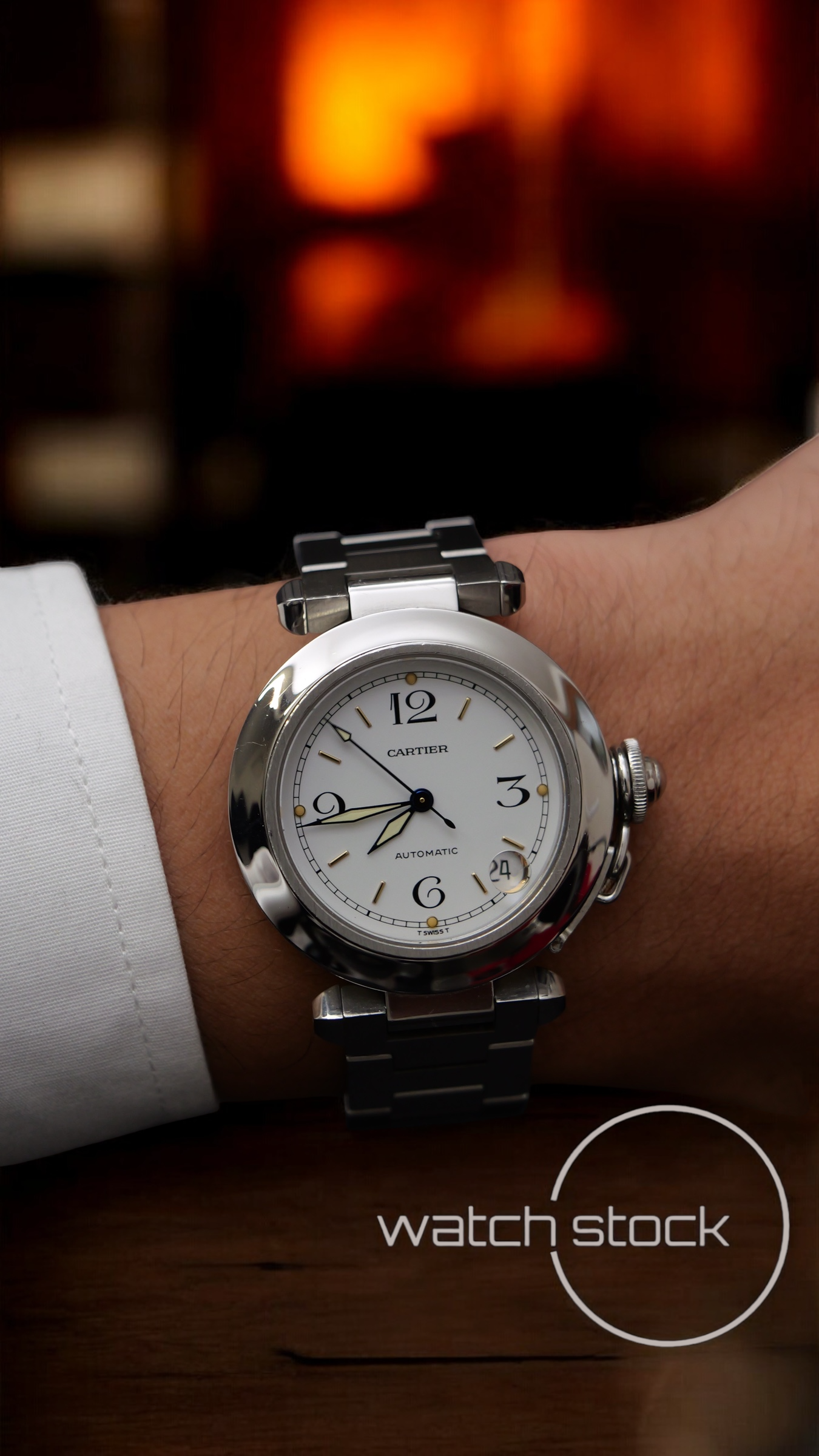 Cartier Pasha Automatic 35mm ref.2324 white dial
