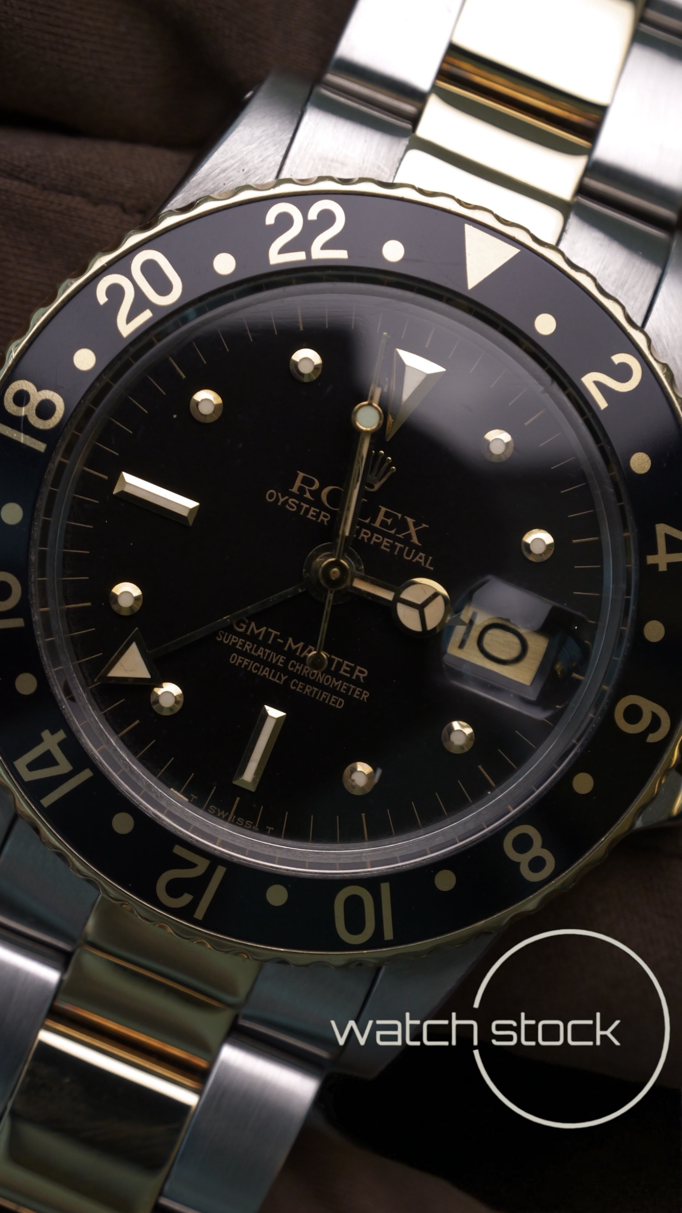 Rolex gmt master nipple dial ref 1675 anno 1977 gold/steel