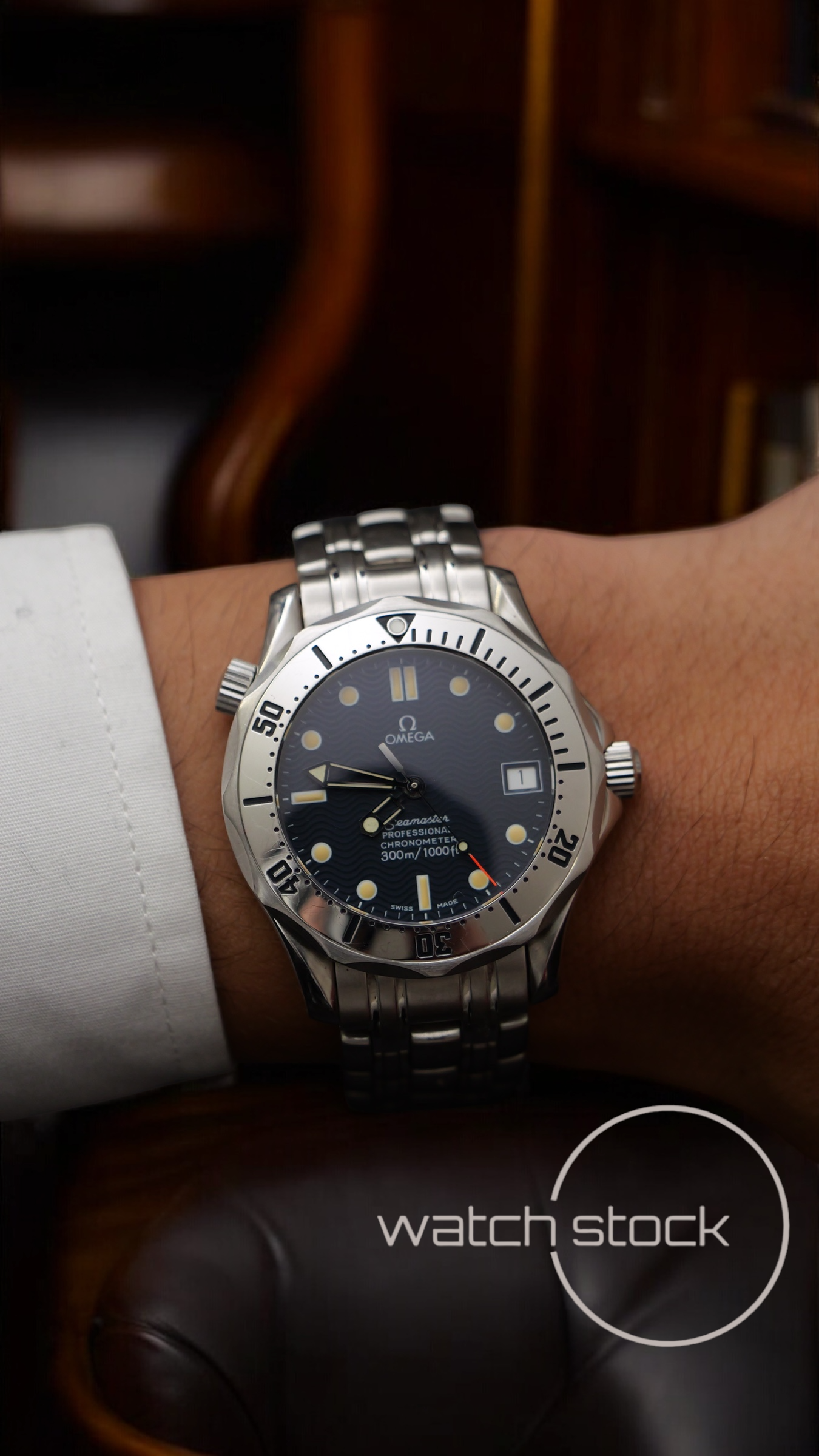 Omega seamaster 300m automatic (36mm) blue dial ref. 168.1502