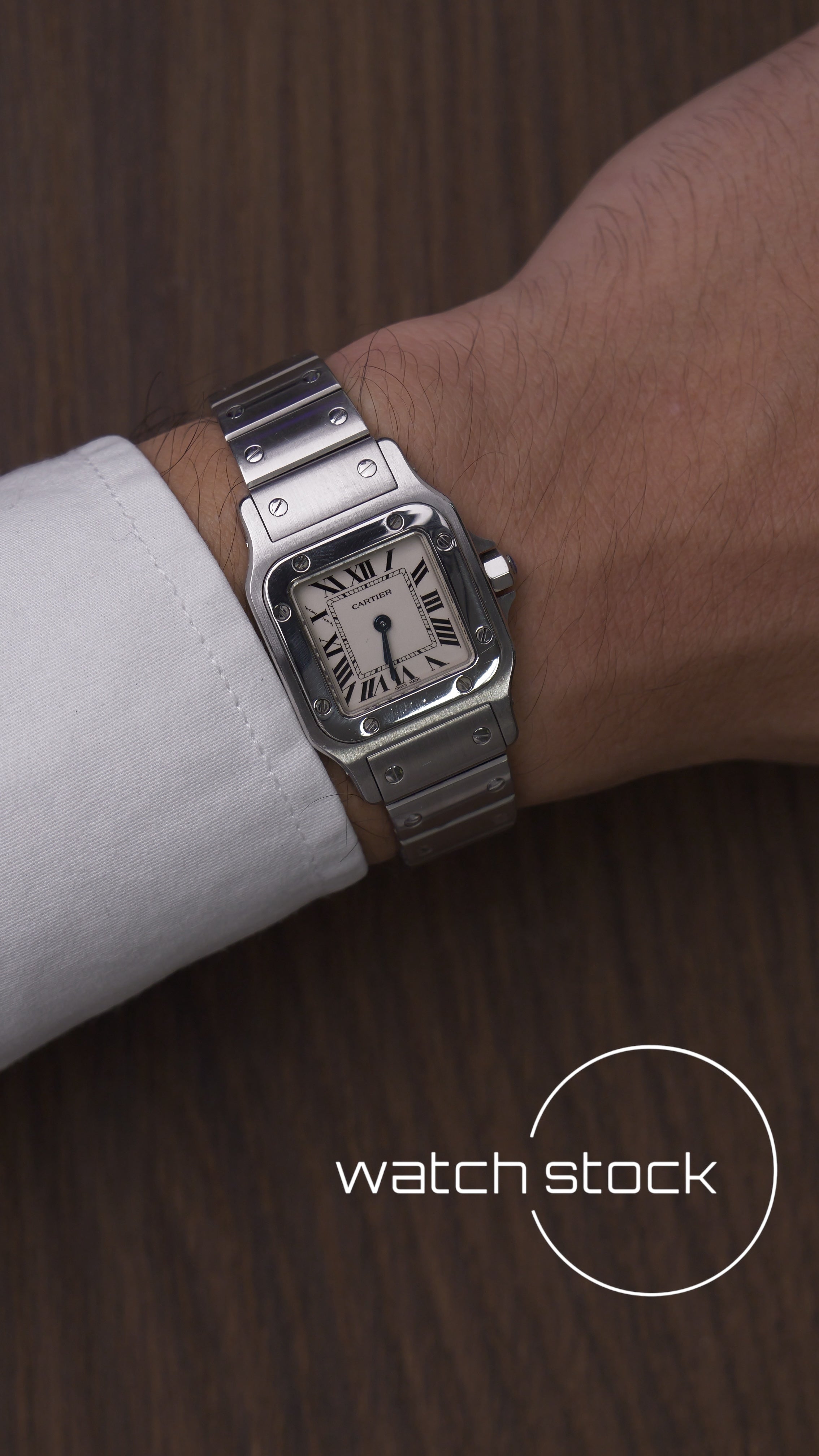 Cartier santos galbee lady quartz 24x35mm ref.1565