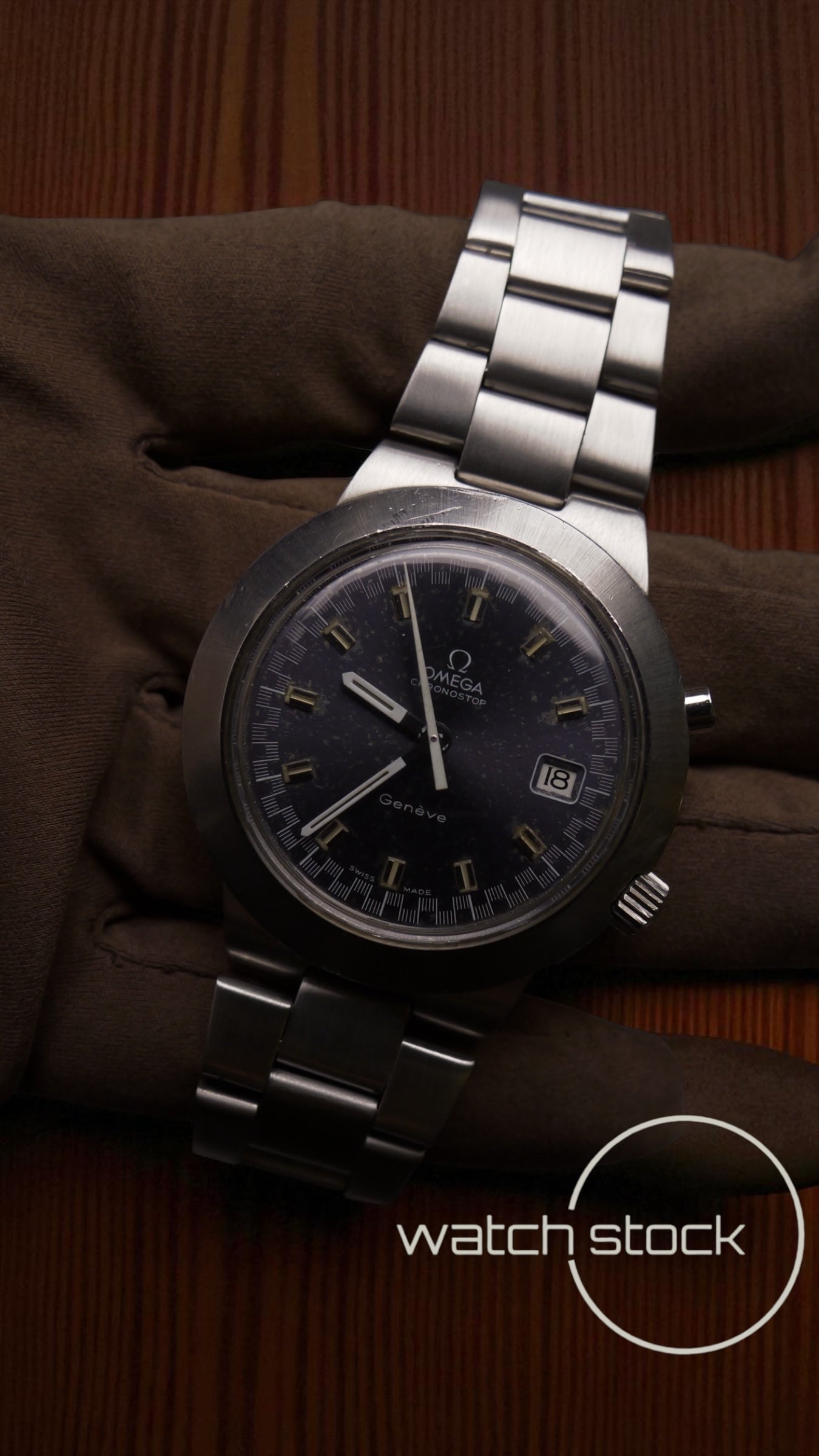 Omega chronostop 41mm blue (violet) dial ref:146.012 RARE Automatic